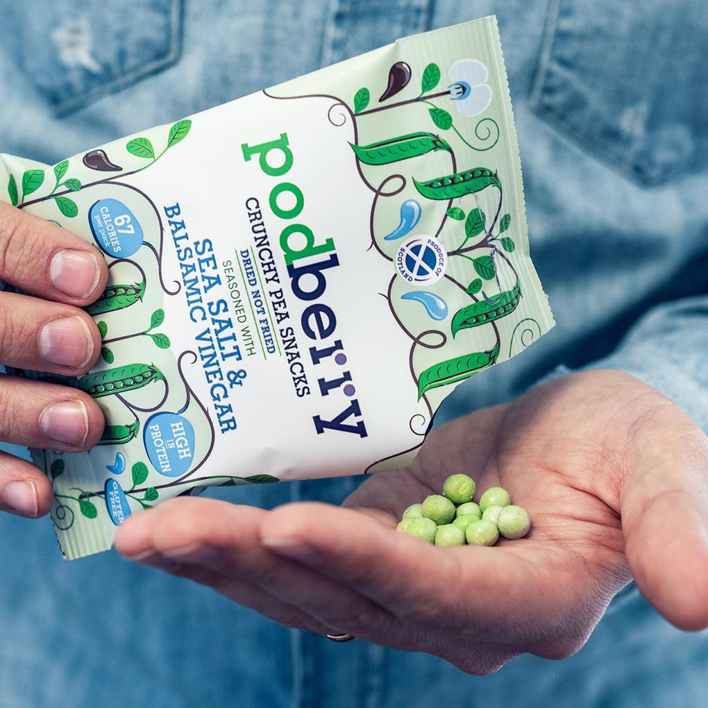 Podberry packaging pattern illustration