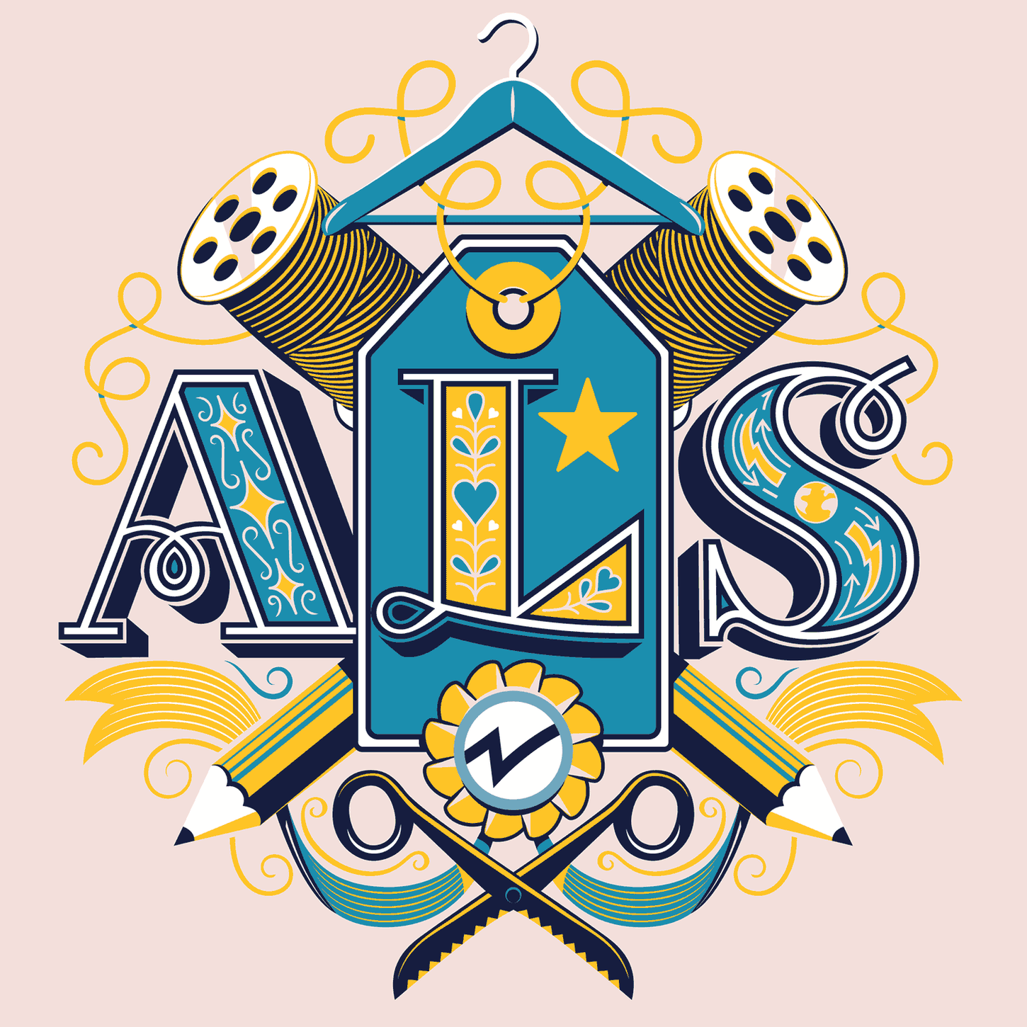 ALS – Tailored Creatives, ALS Crest – Jamie Clarke Type