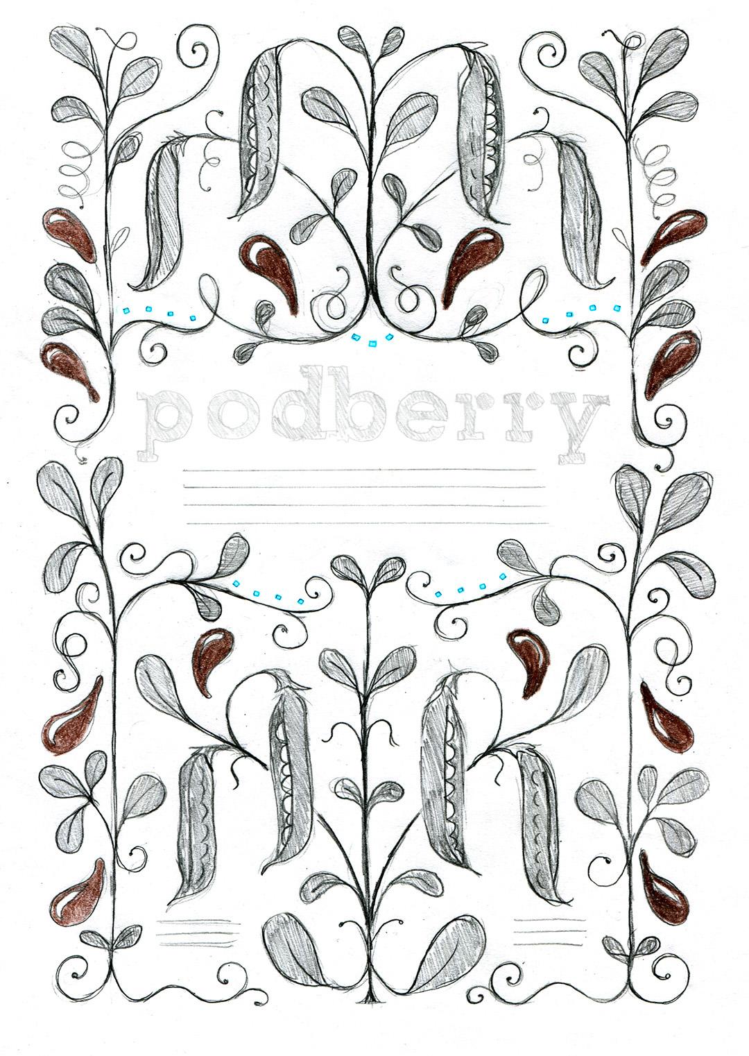 Podberry packaging illustration design – Sketch Balsamic