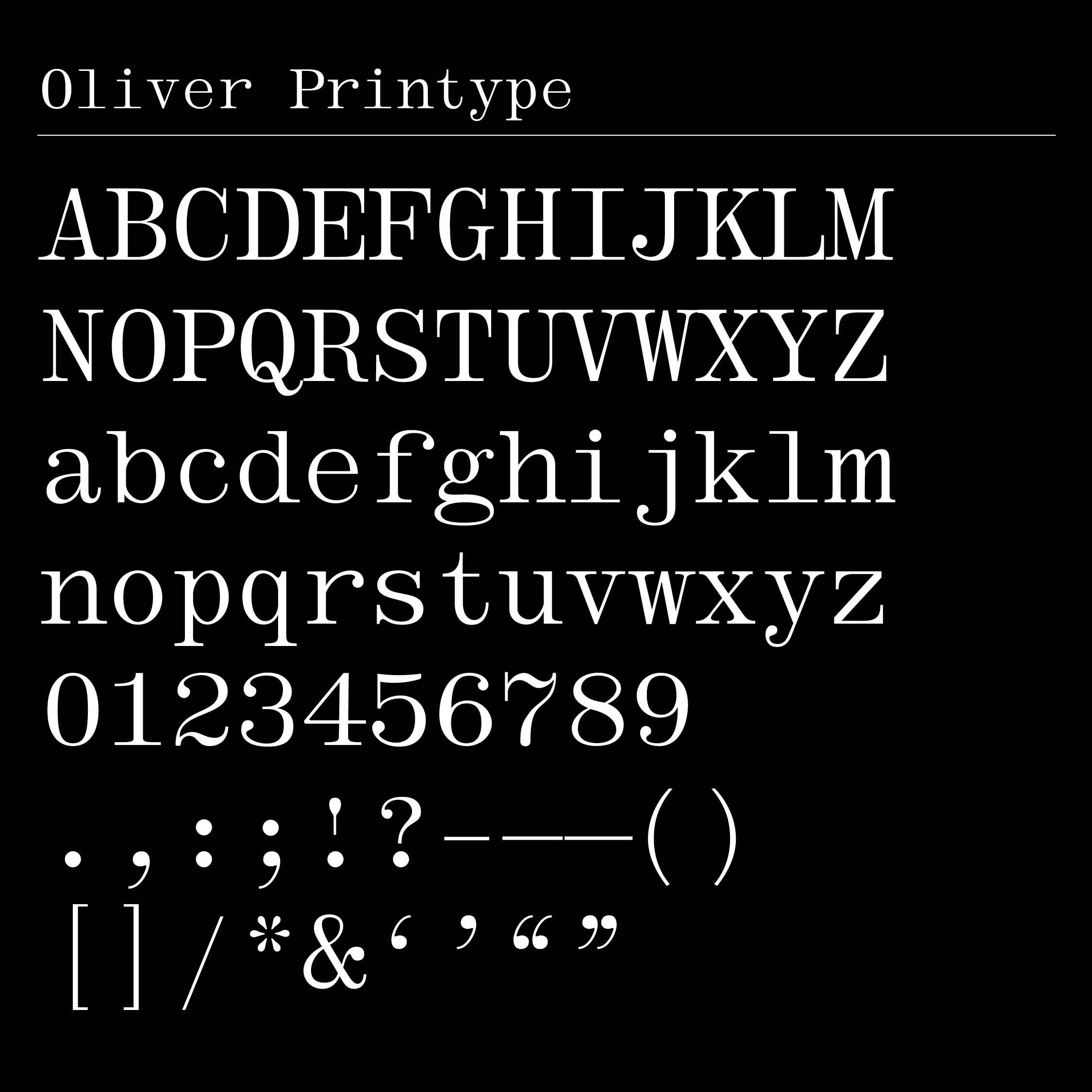 Oliver Printype