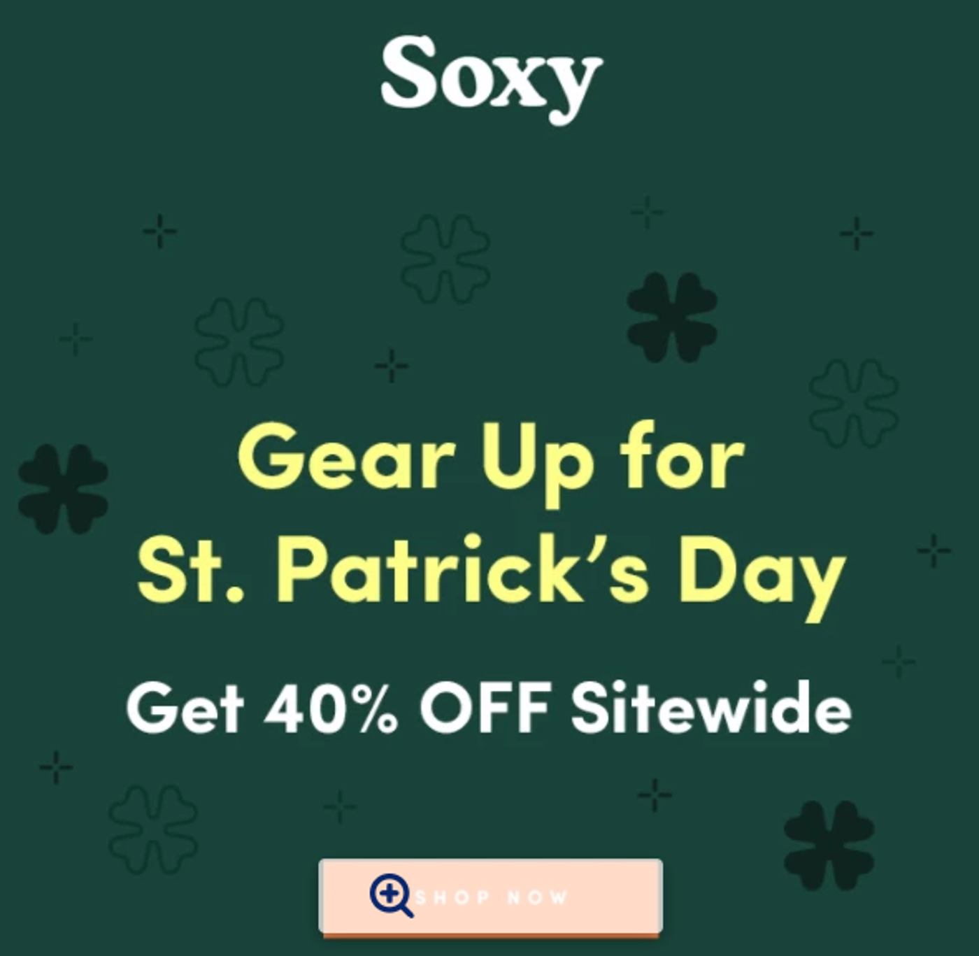 Screenshot of a St. Patrick’s Day-themed marketing email.