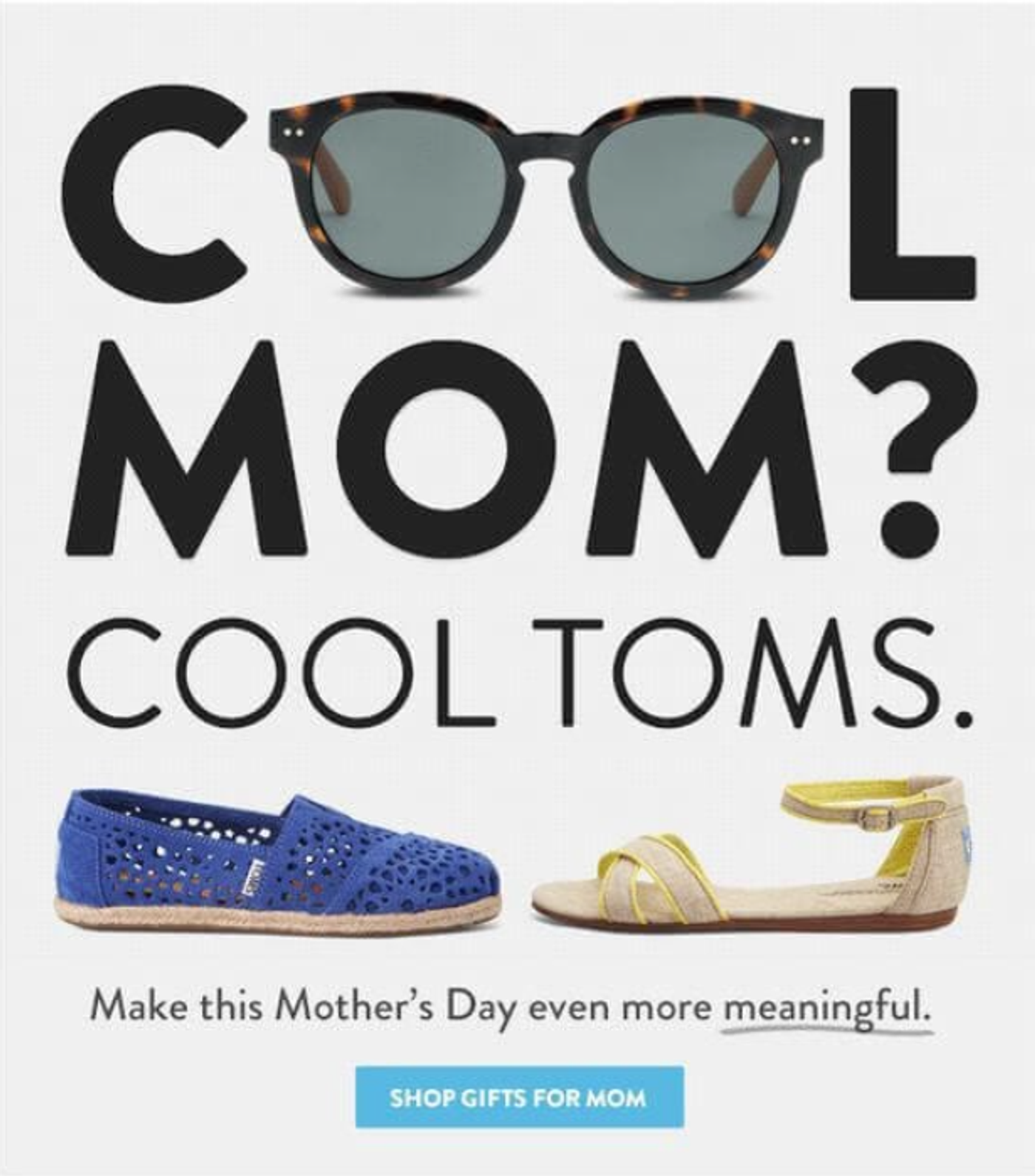 Screenshot of a Mother’s Day gift guide email.