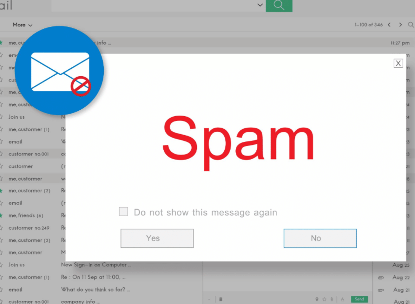 Image representing spam emails.