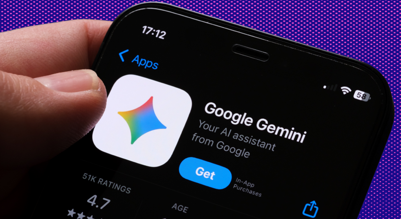 Image showing Google Gemini as an option from an app store.