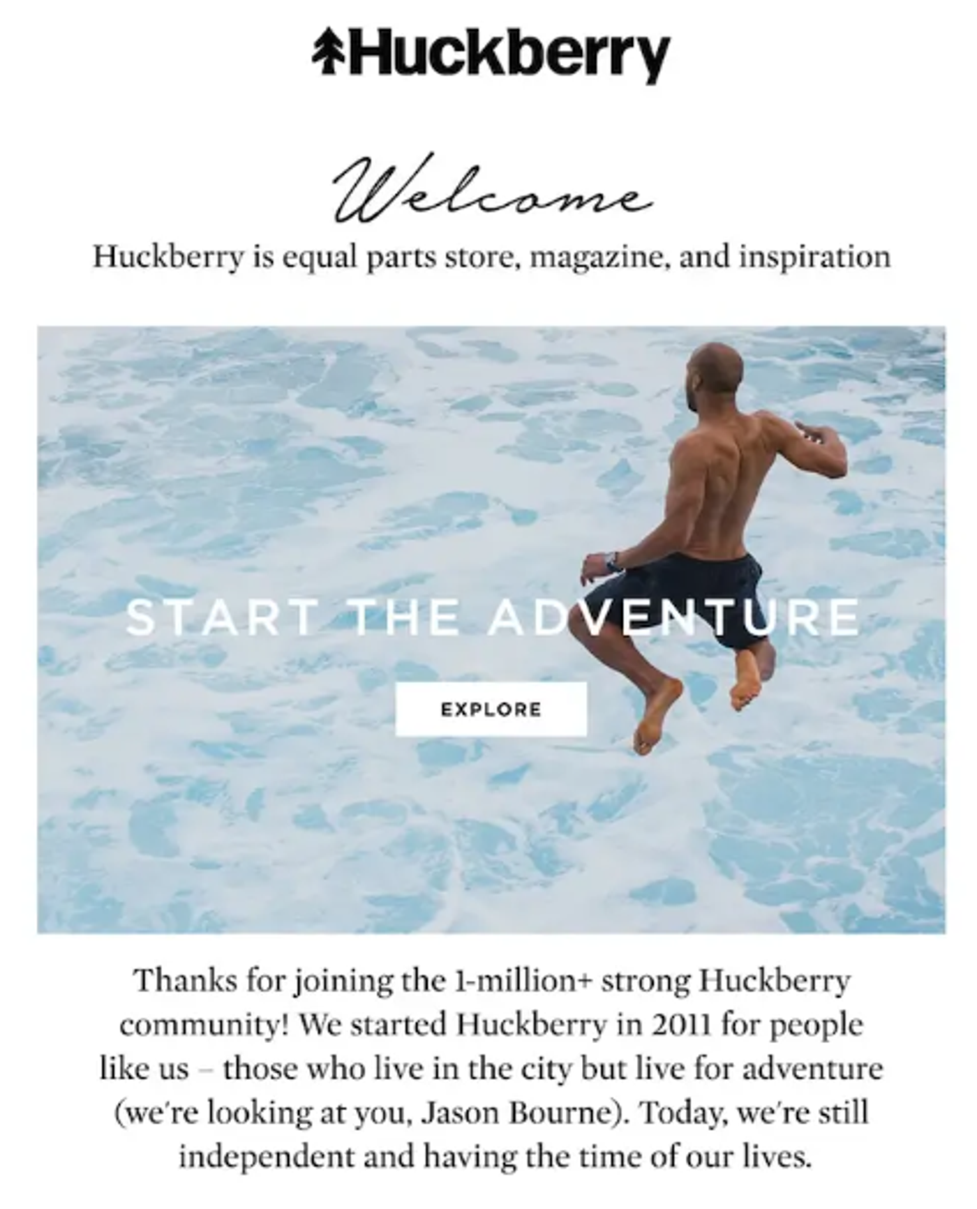 Example of a brand introduction email.