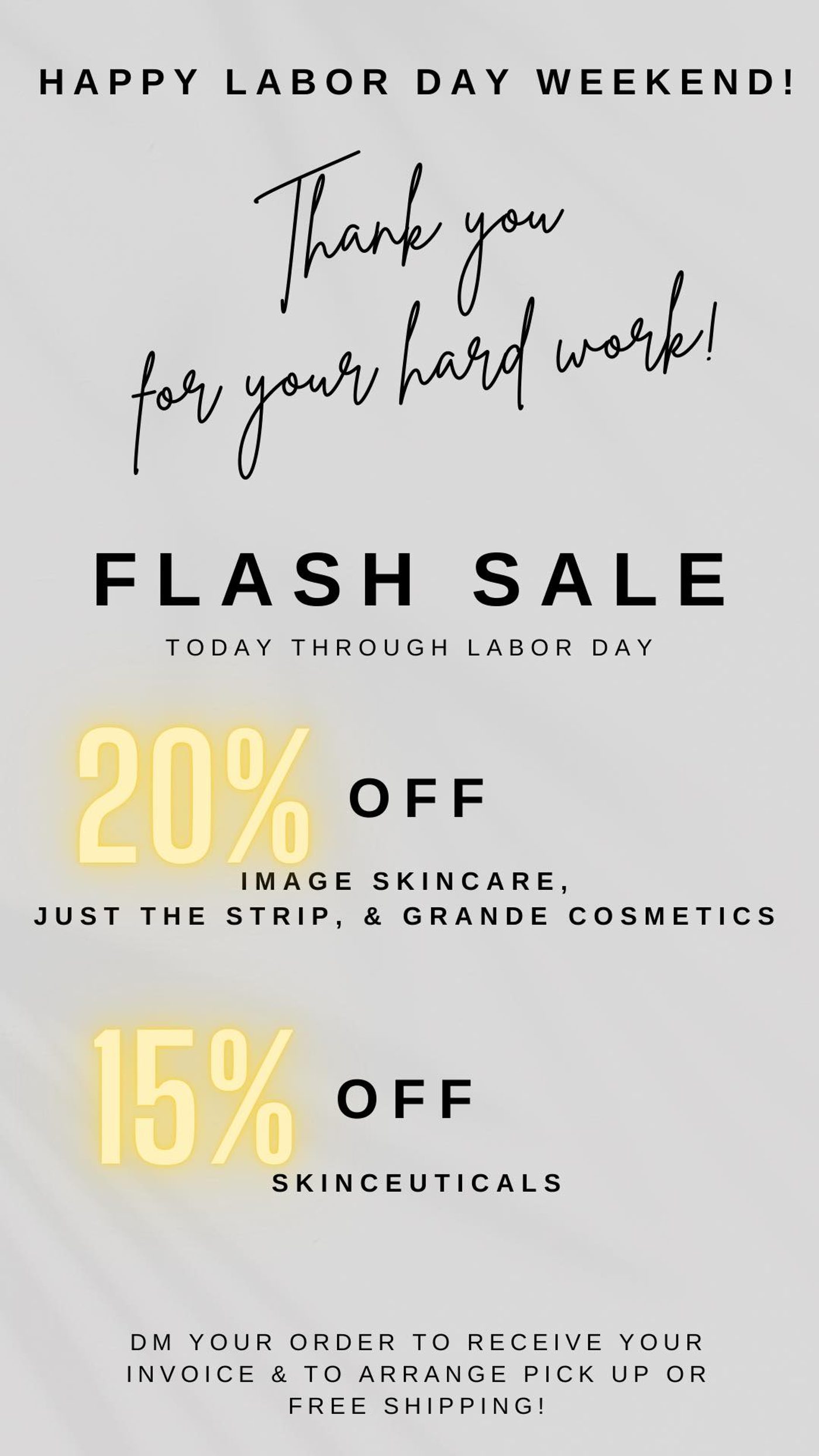 Screenshot of a Labor Day flash sale email.