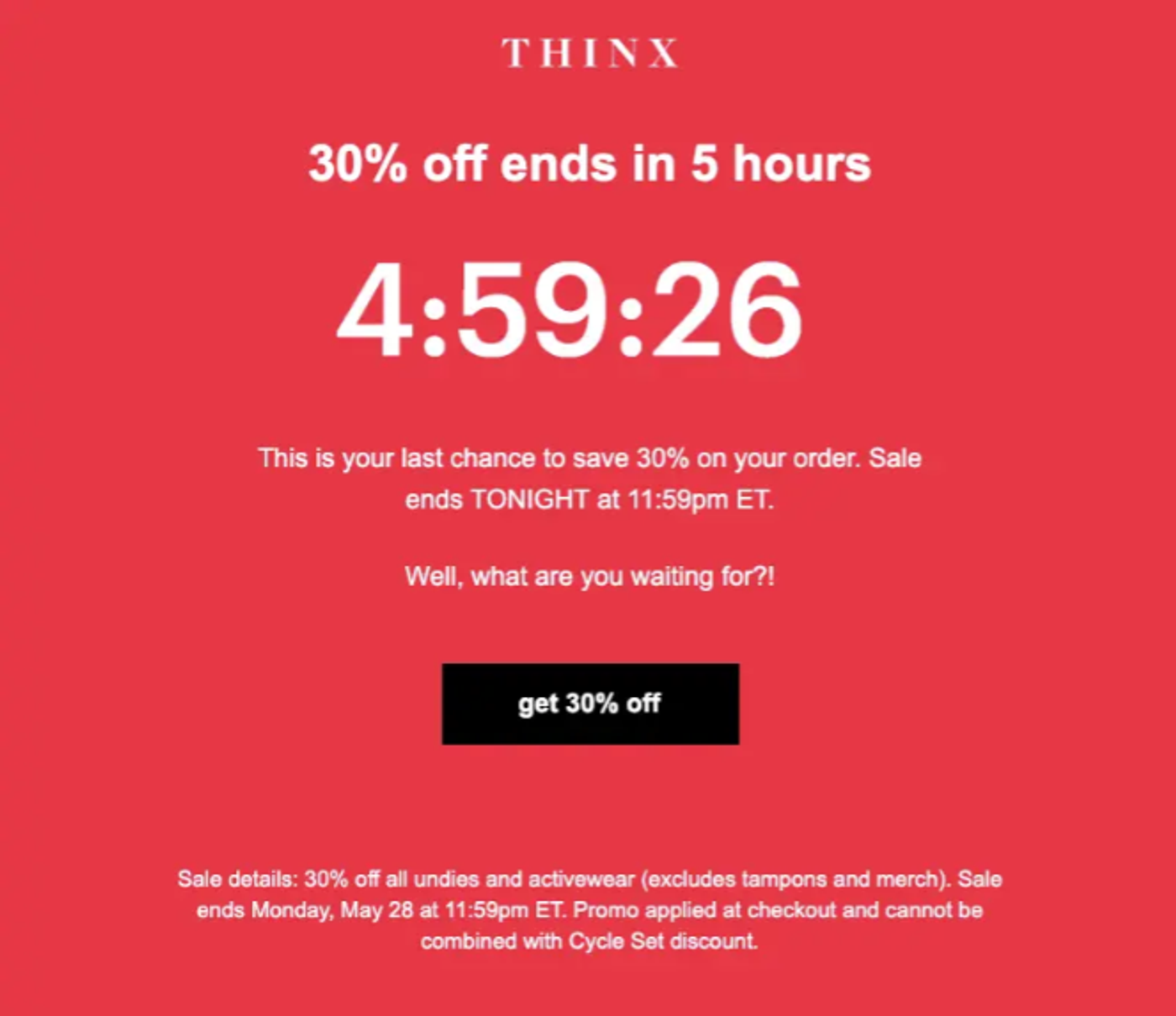 Example of an email with some sense of urgency.