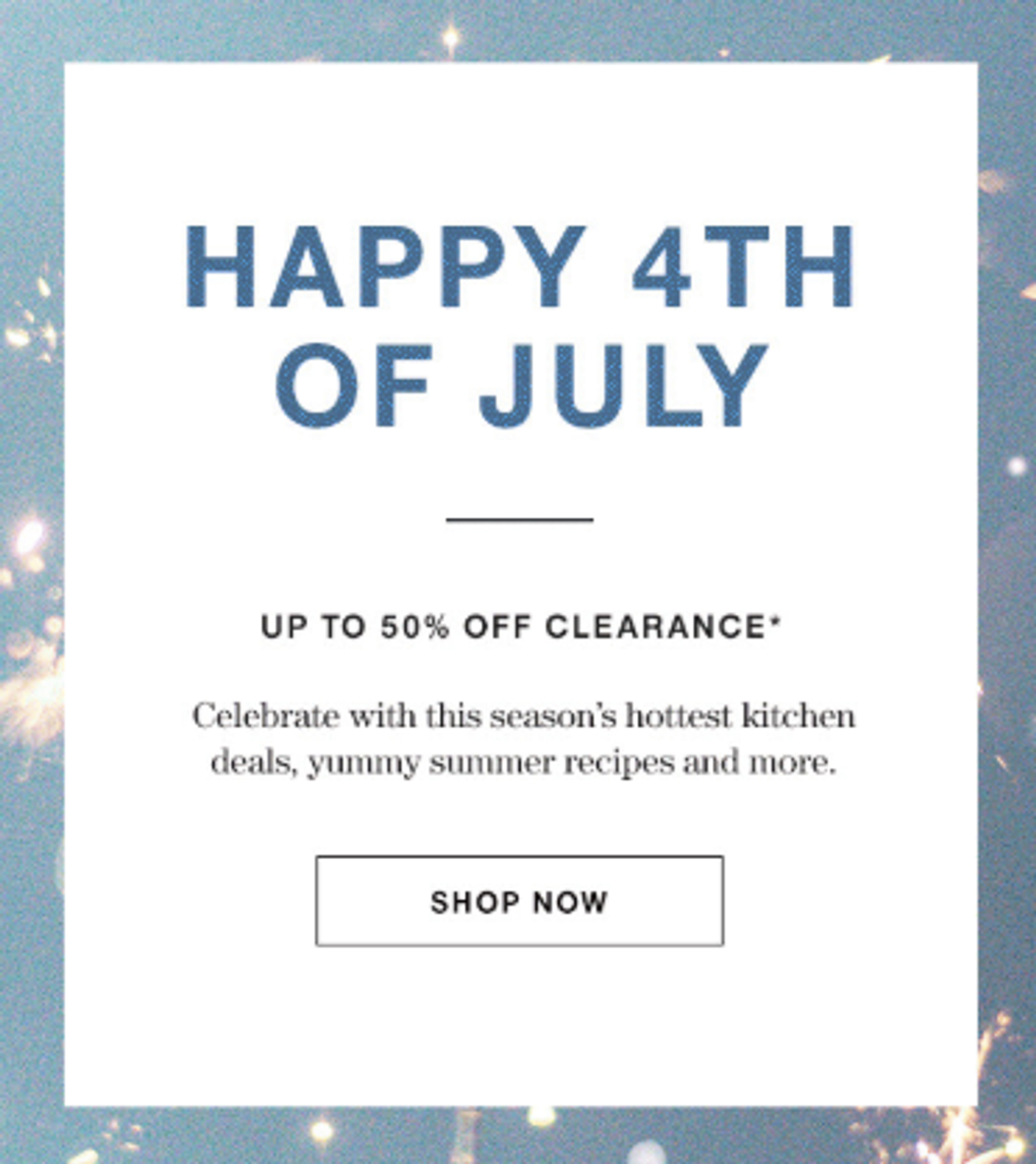 Screenshot of a 4th of July product collection email.
