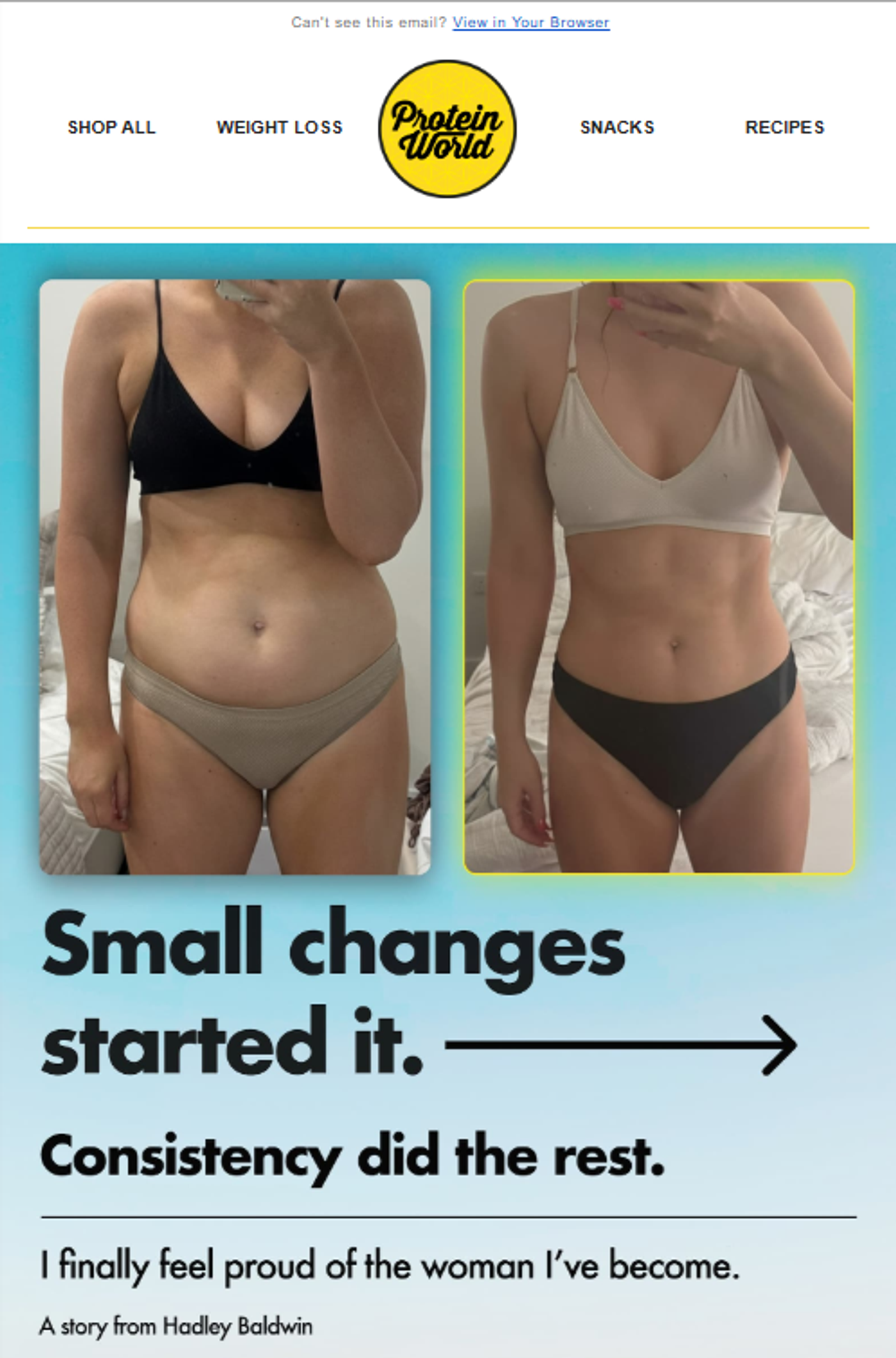 Screenshot of an email from a supplements brand showing social proof.
