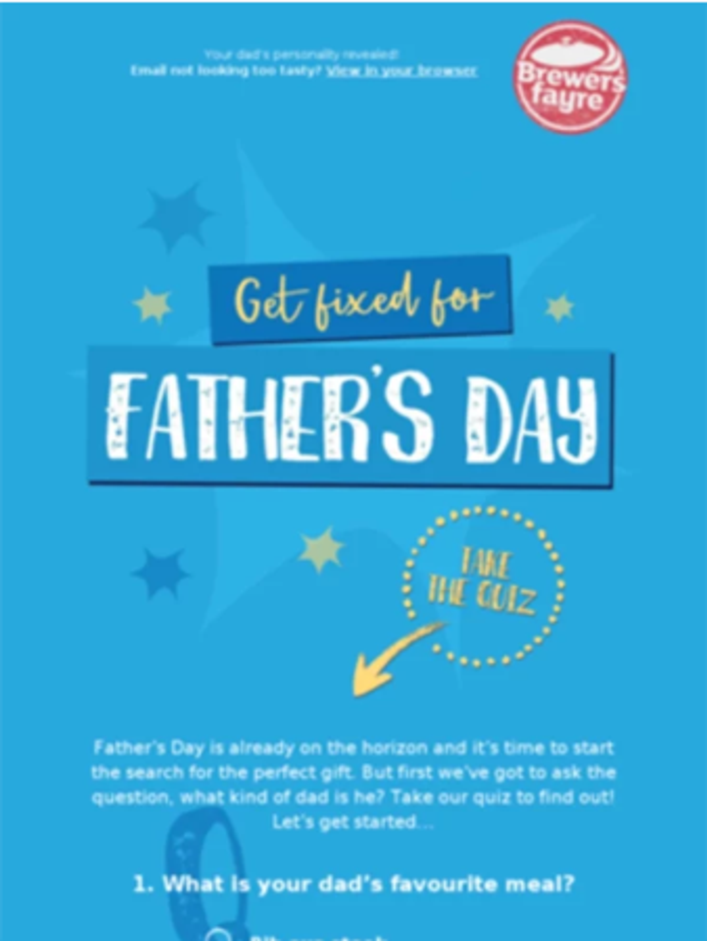 Screenshot of a Father’s Day email.