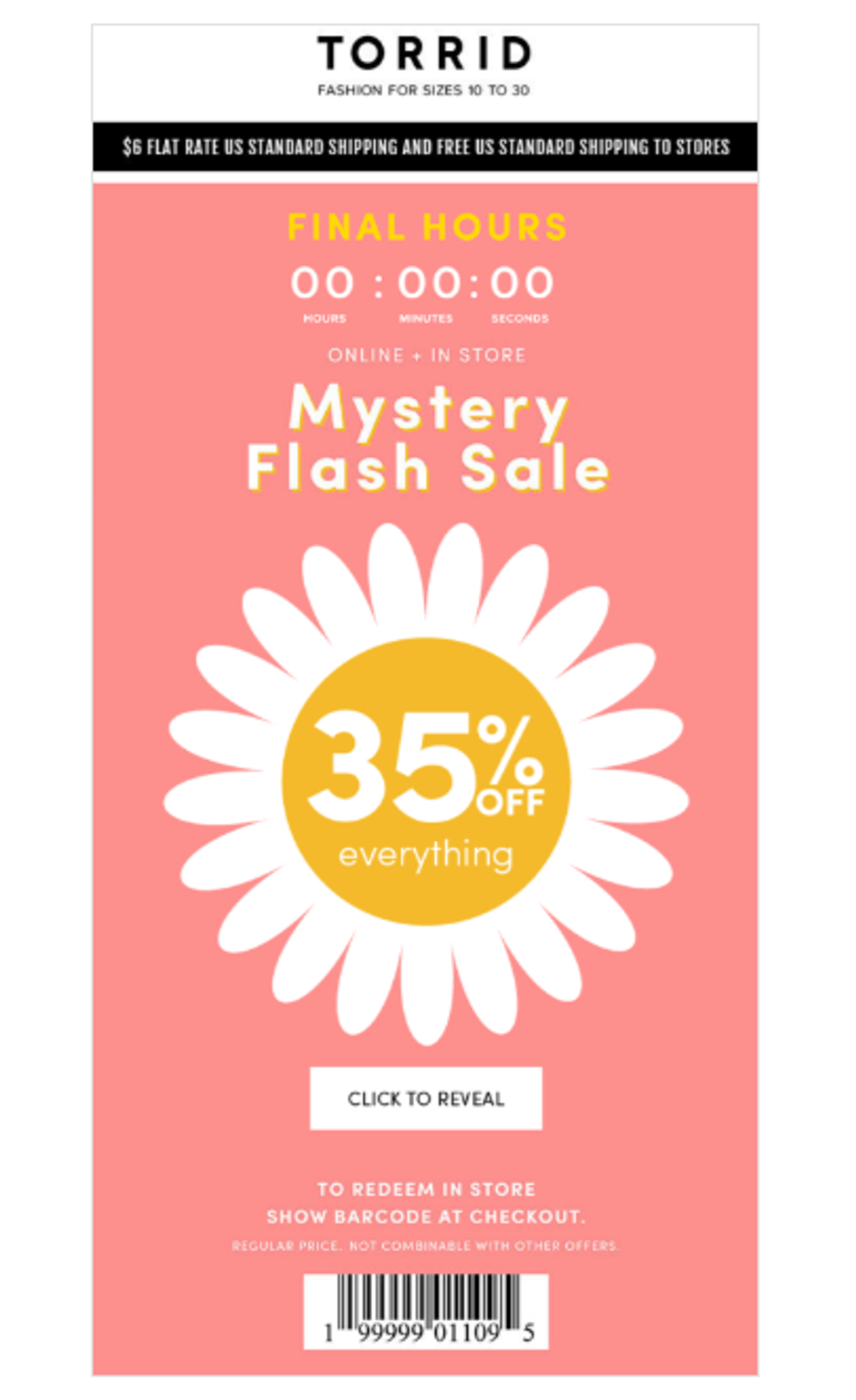 Example of a discount email.