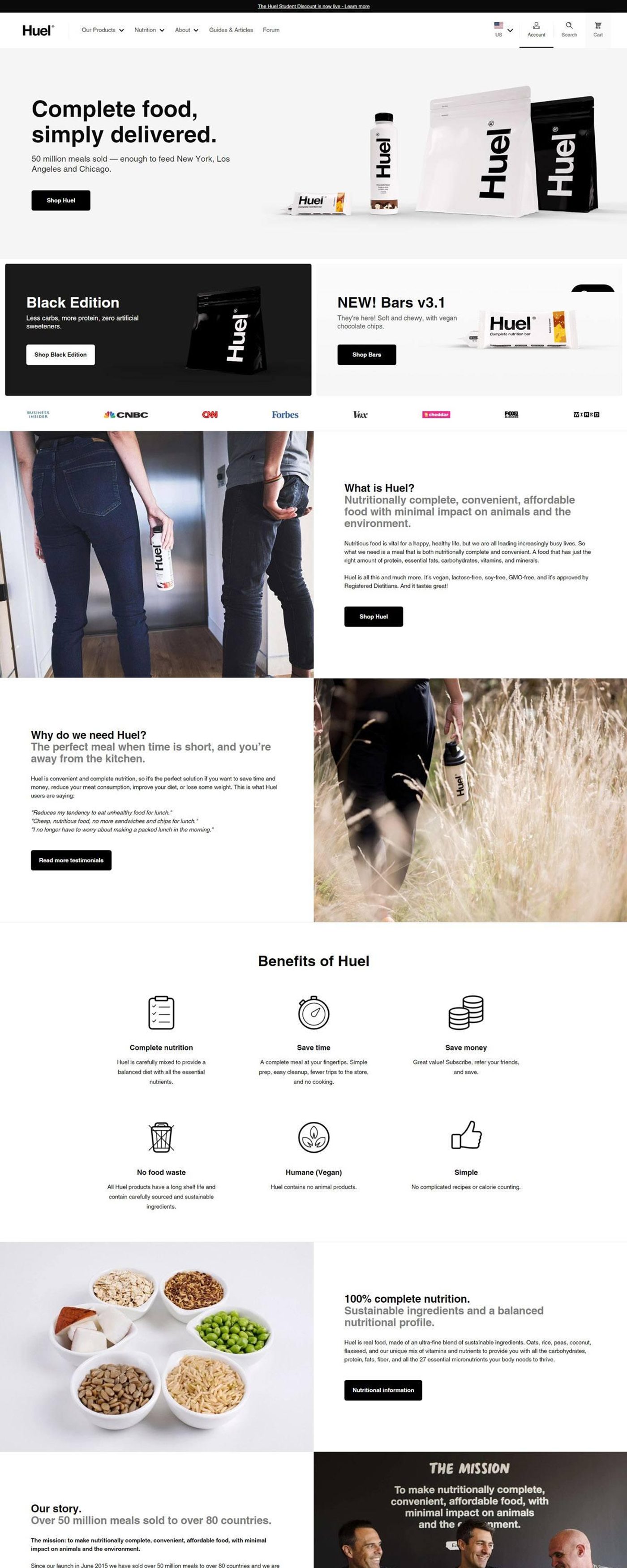 Screenshot of a Shopify store’s content.