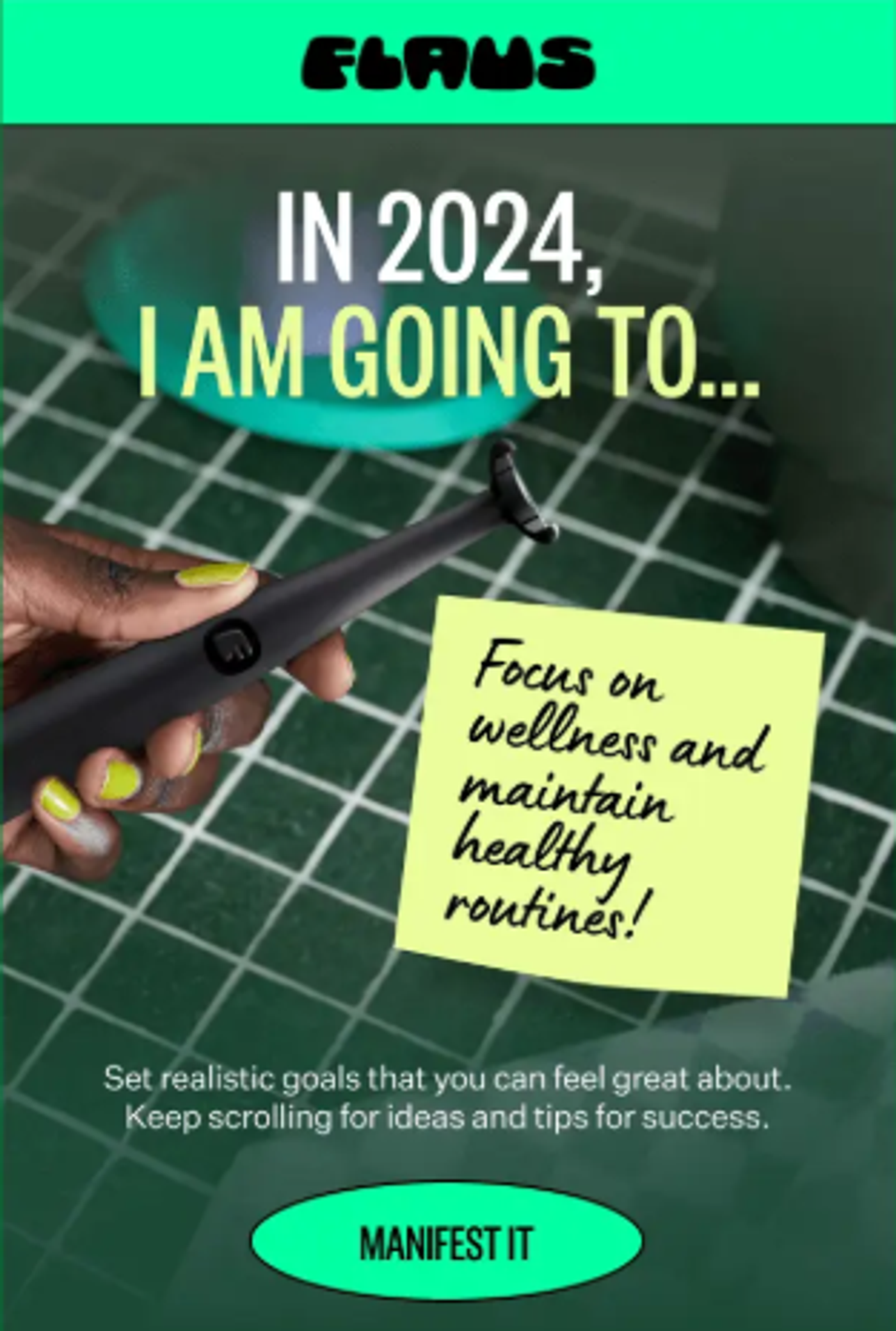 Screenshot of a New Year, New You-themed email.