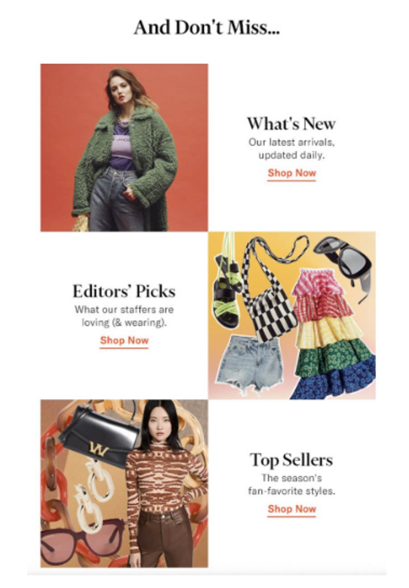 Screenshot of a product recommendation email.
