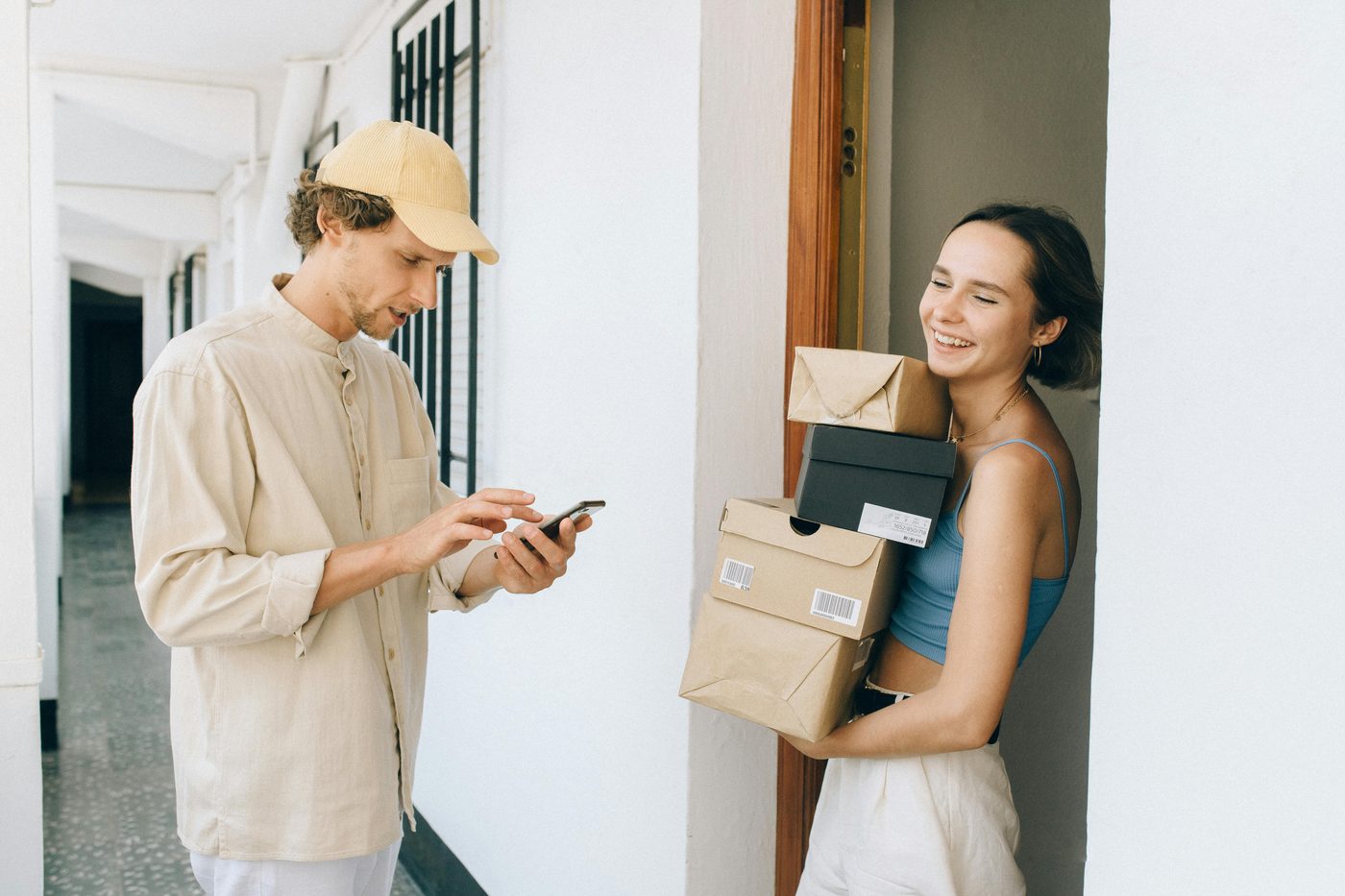Image showing a delivery being made.