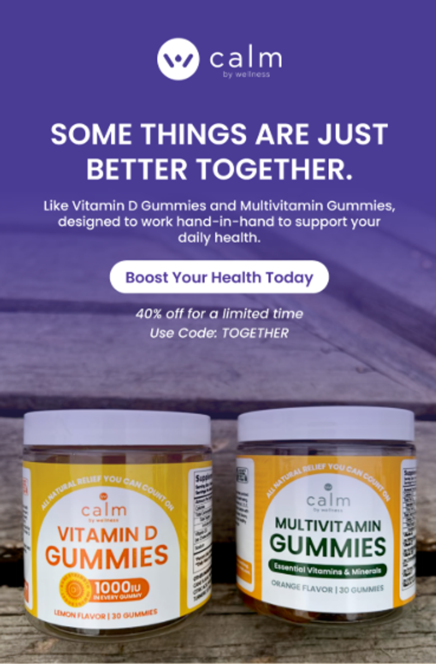 Screenshot of a marketing email from a wellness brand.