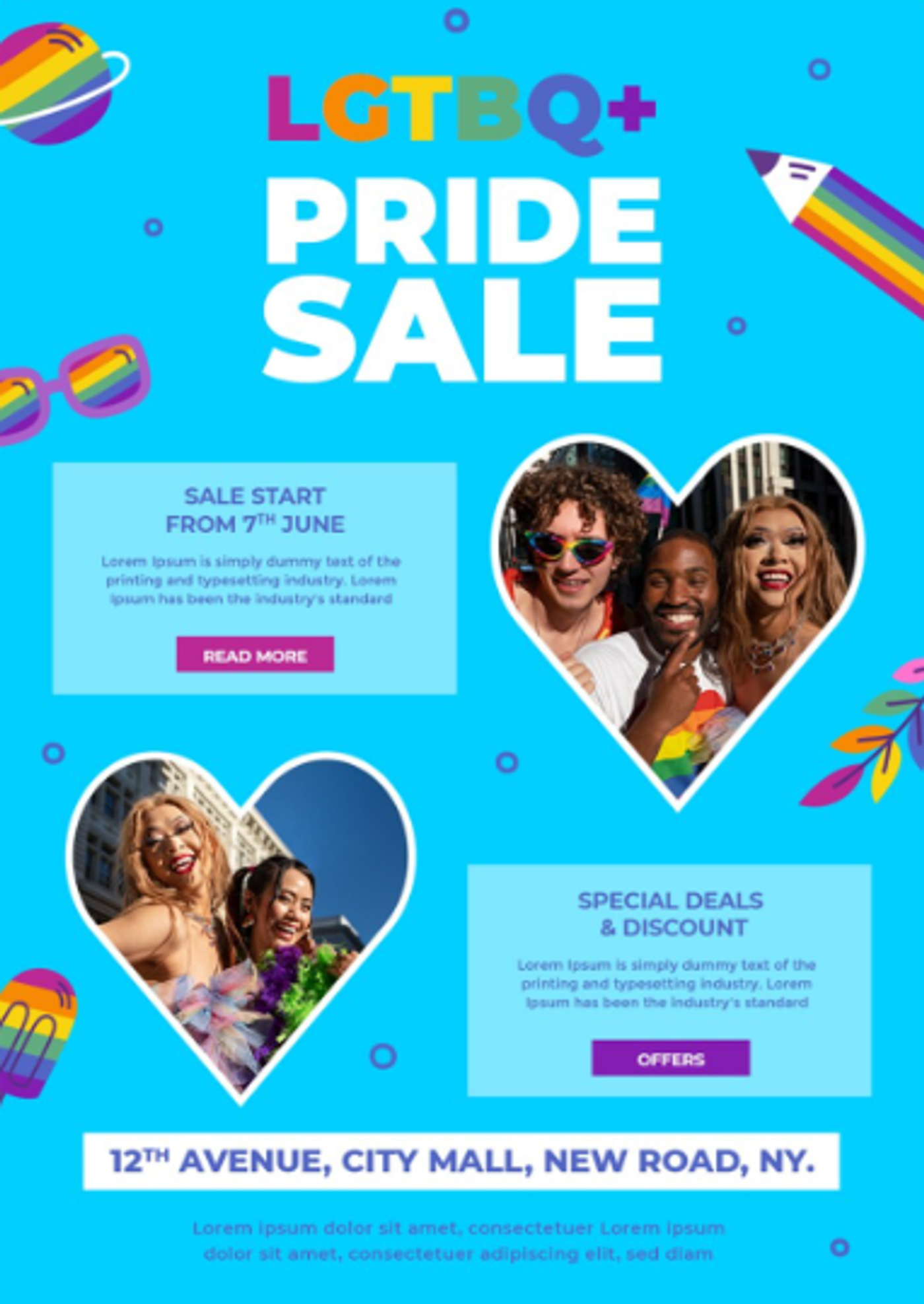 Screenshot of a Pride Month sale announcement email.