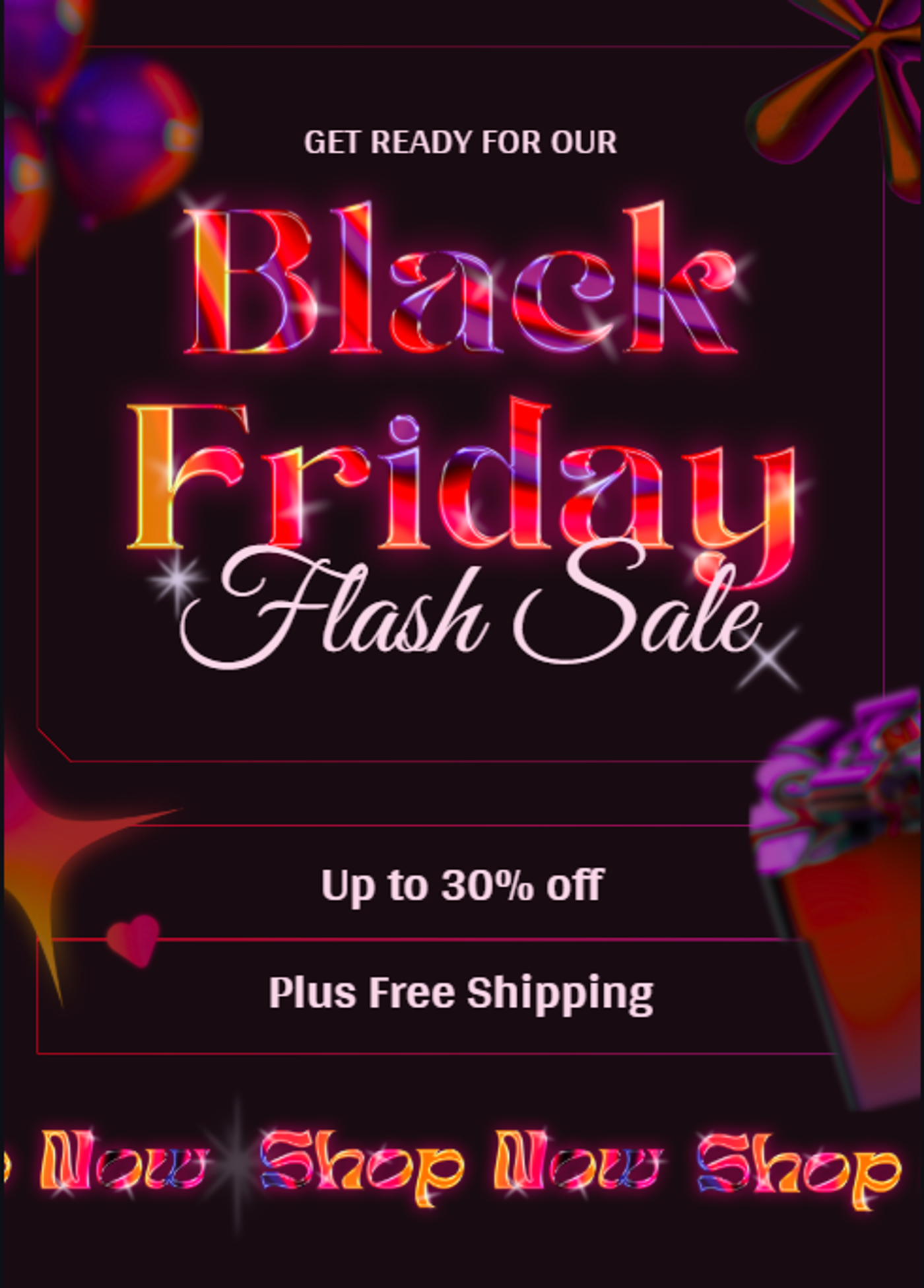 Screenshot of a Black Friday flash sale email.
