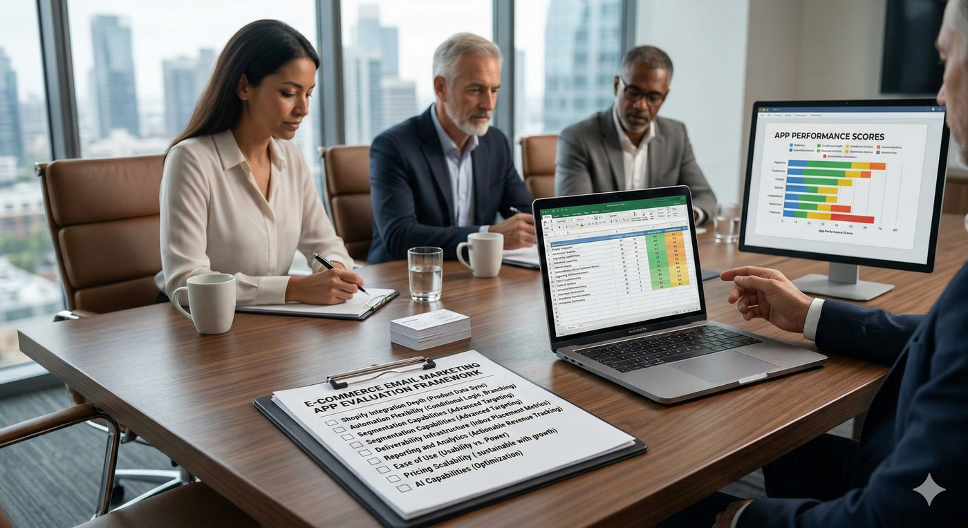 Professionals review app scores on screens in a city office.