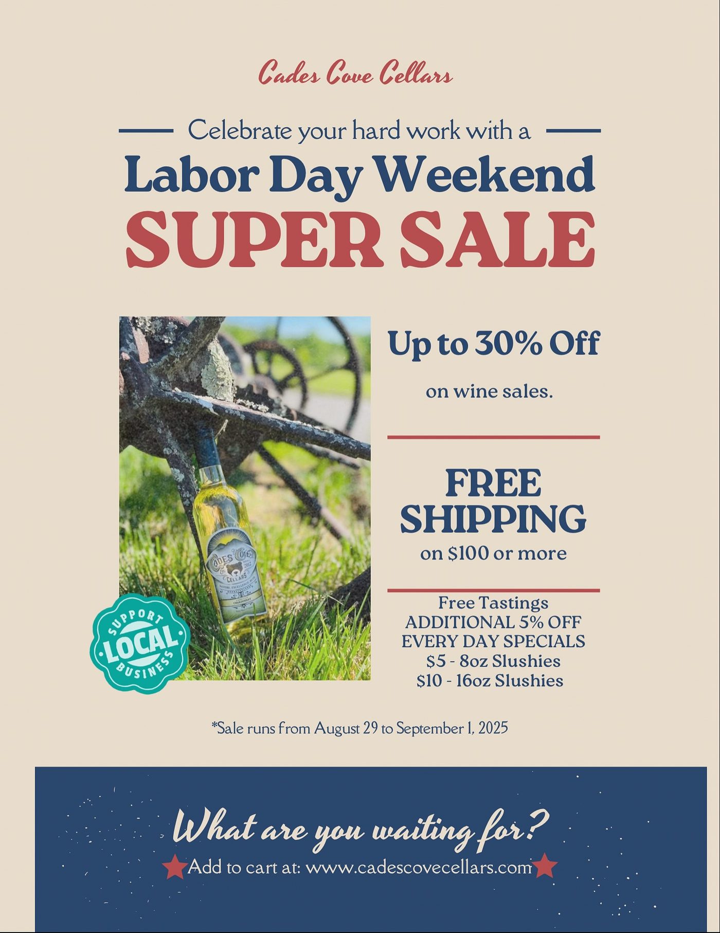 Screenshot of a Labor Day free shipping email.