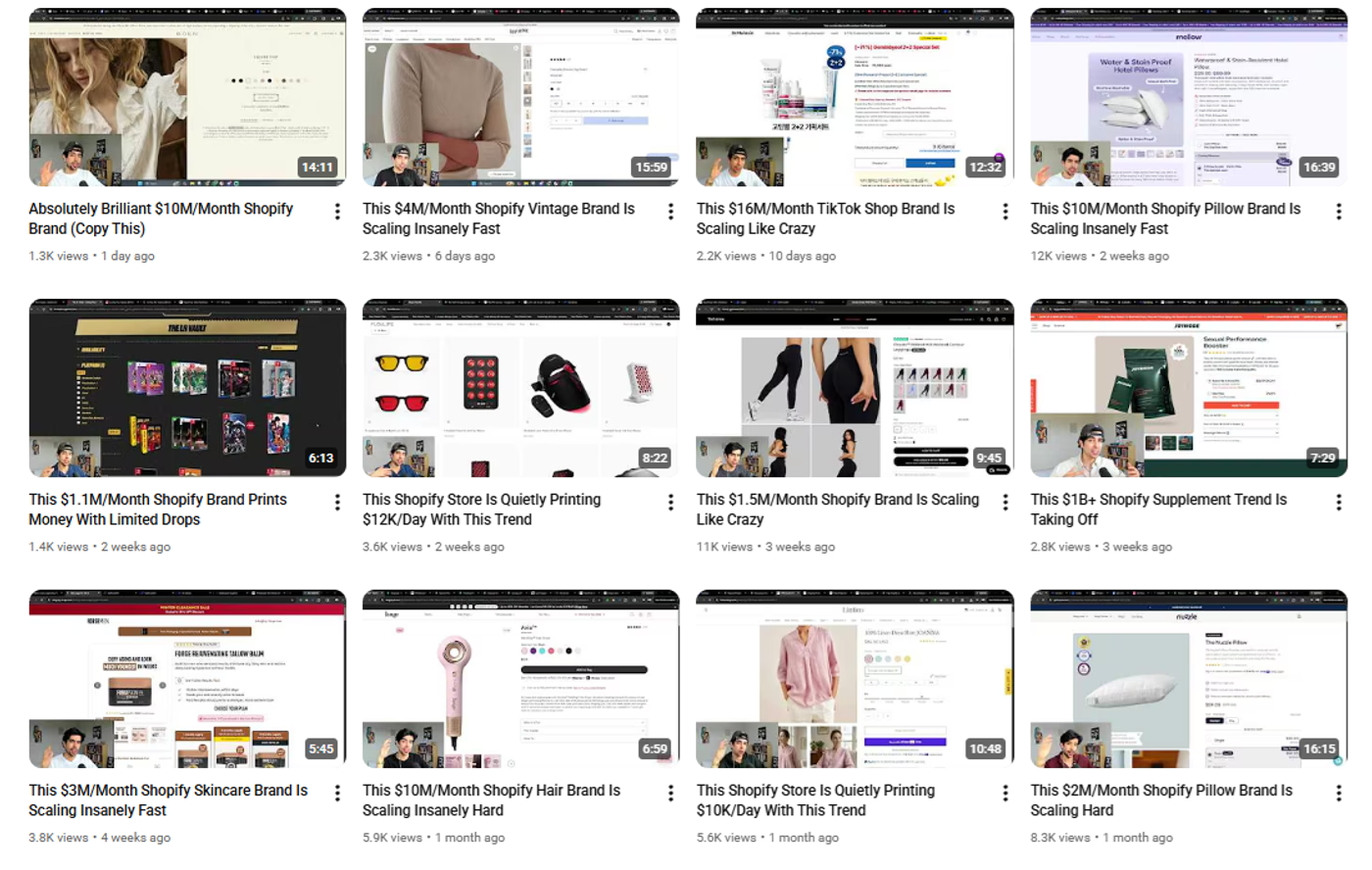 Screenshot of Arie Scherson’s tutorials.