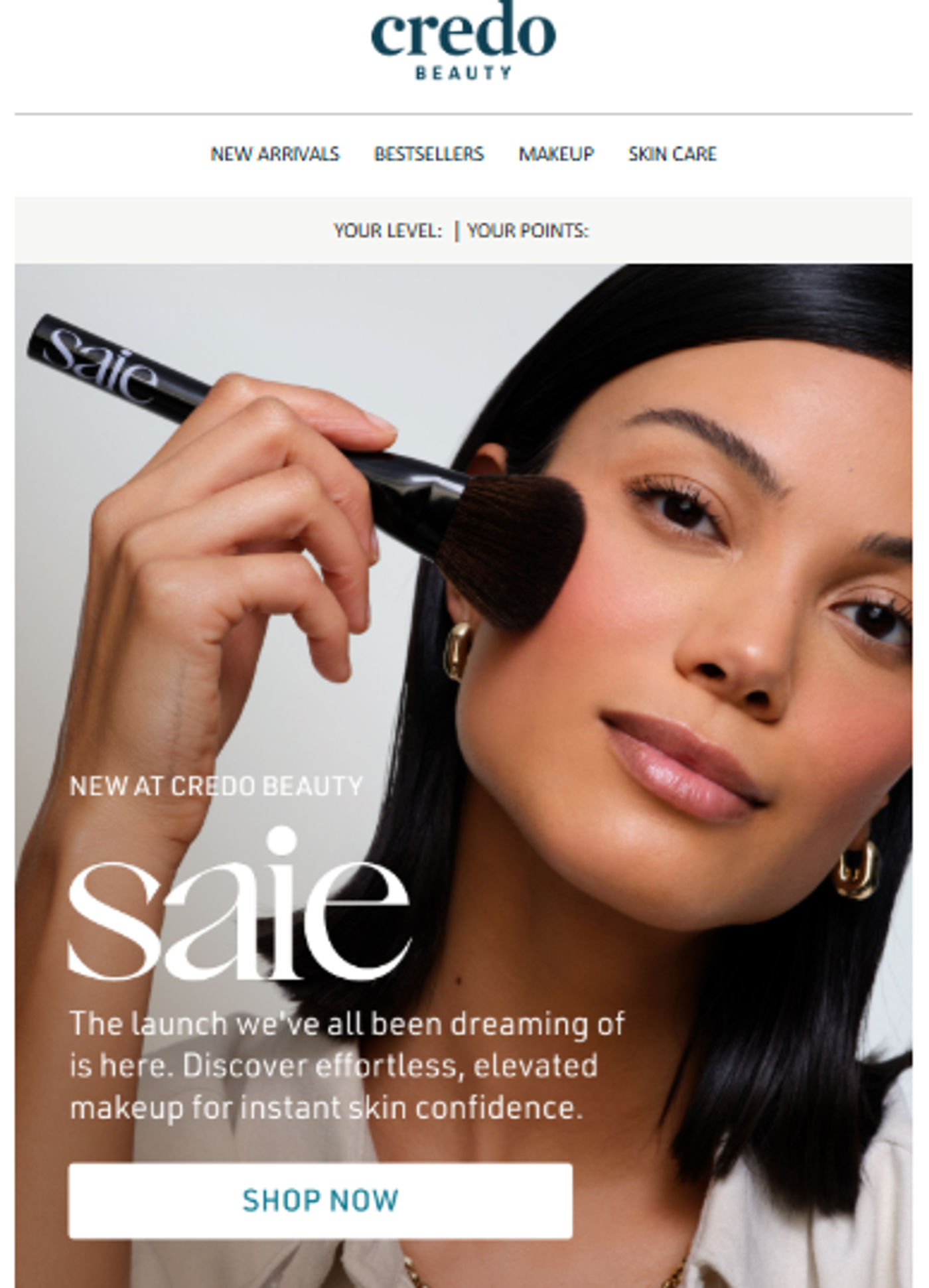 Screenshot of an email from a beauty brand that talks about a new product launch.