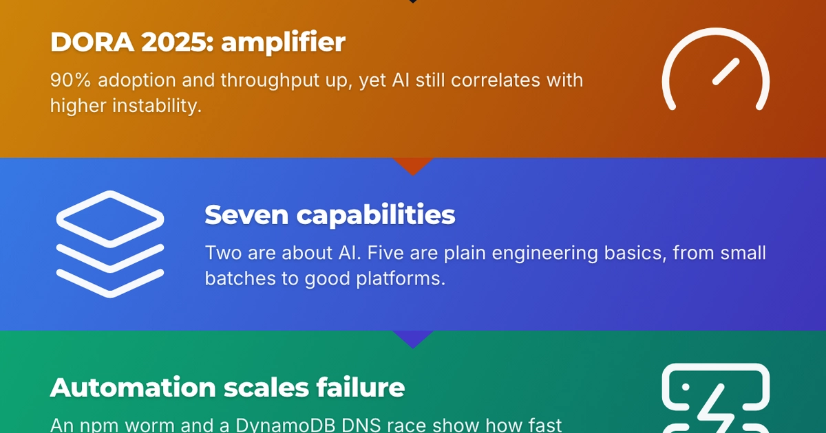 Infographic: AI Is an Amplifier: Fix the Platform Before You Scale the Agents