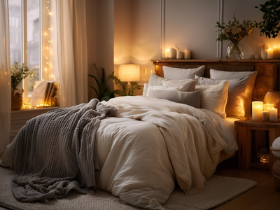 Cozy textures in a small bedroom