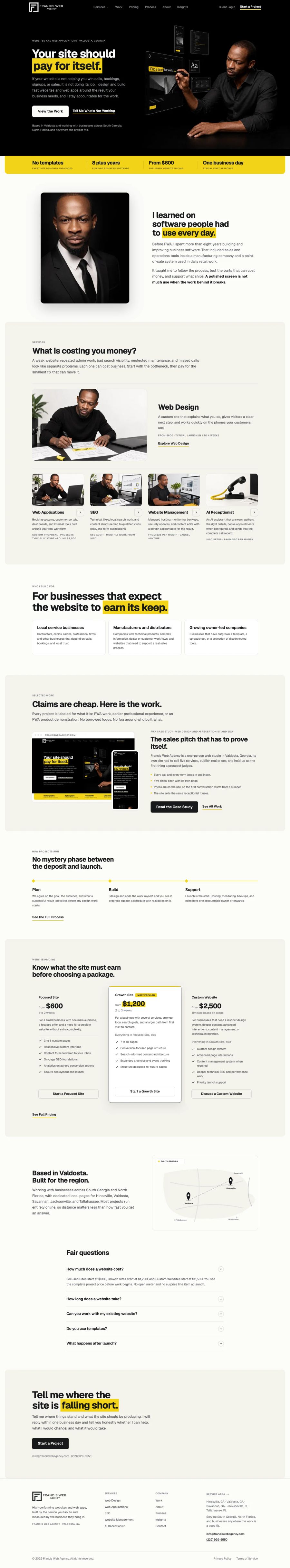Francis Web Agency, the whole / page