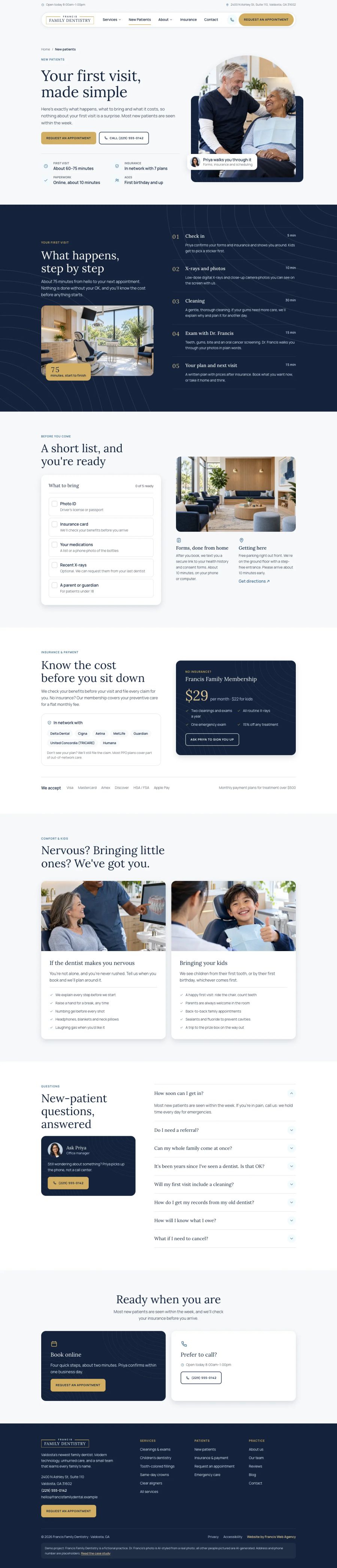Francis Family Dentistry, the whole /new-patients page