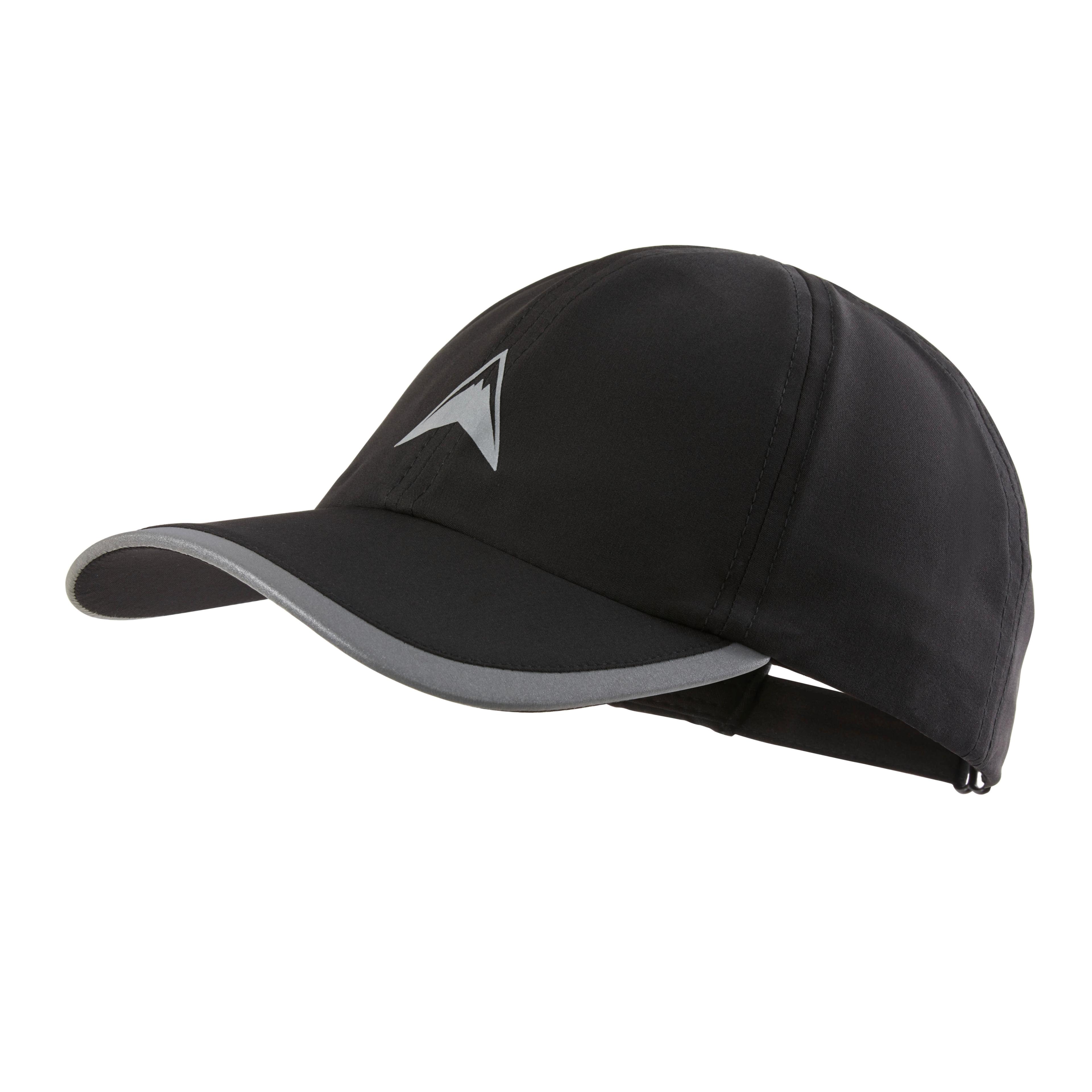 arctic cool black running cap reflective trim