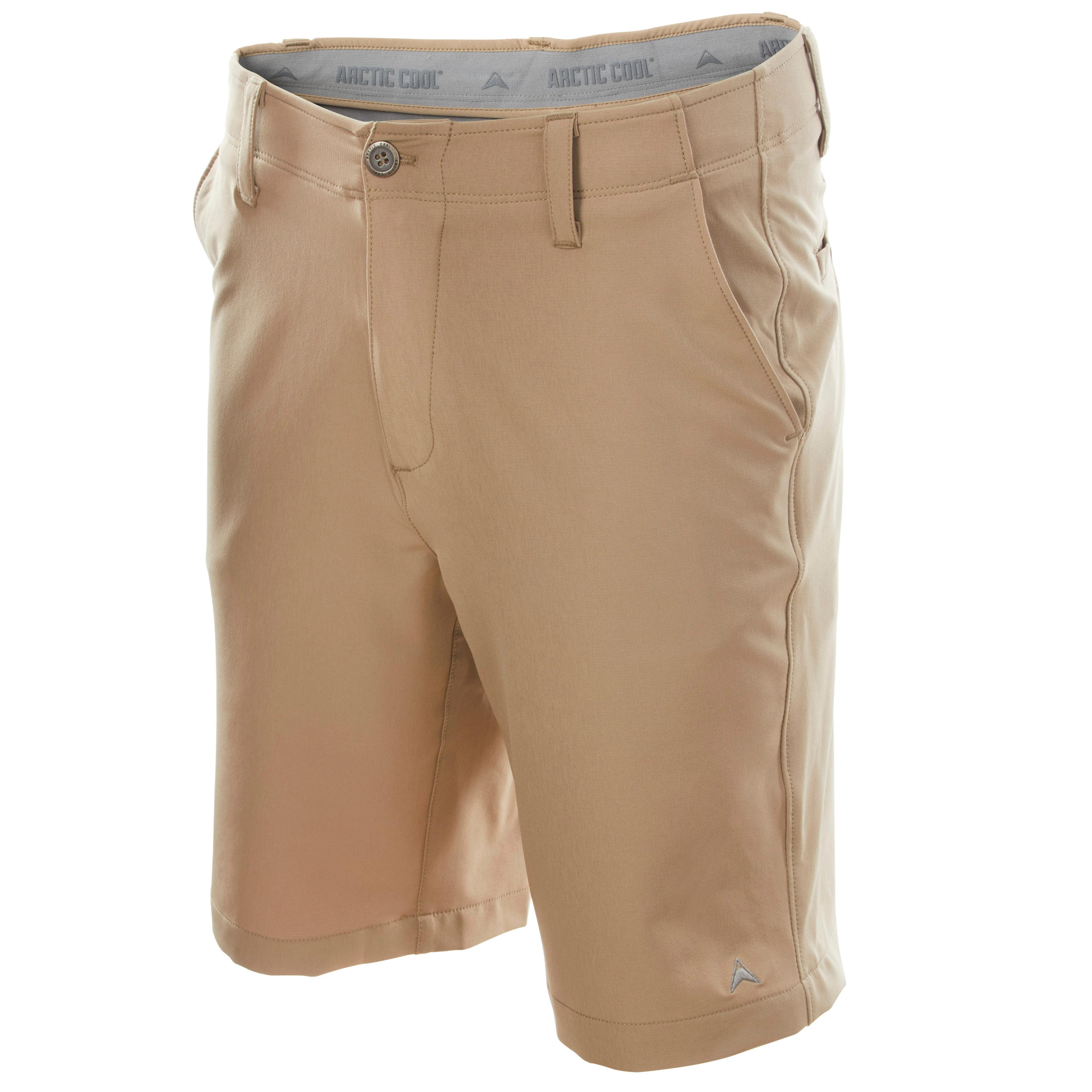 arctic cool mens khaki performance shorts