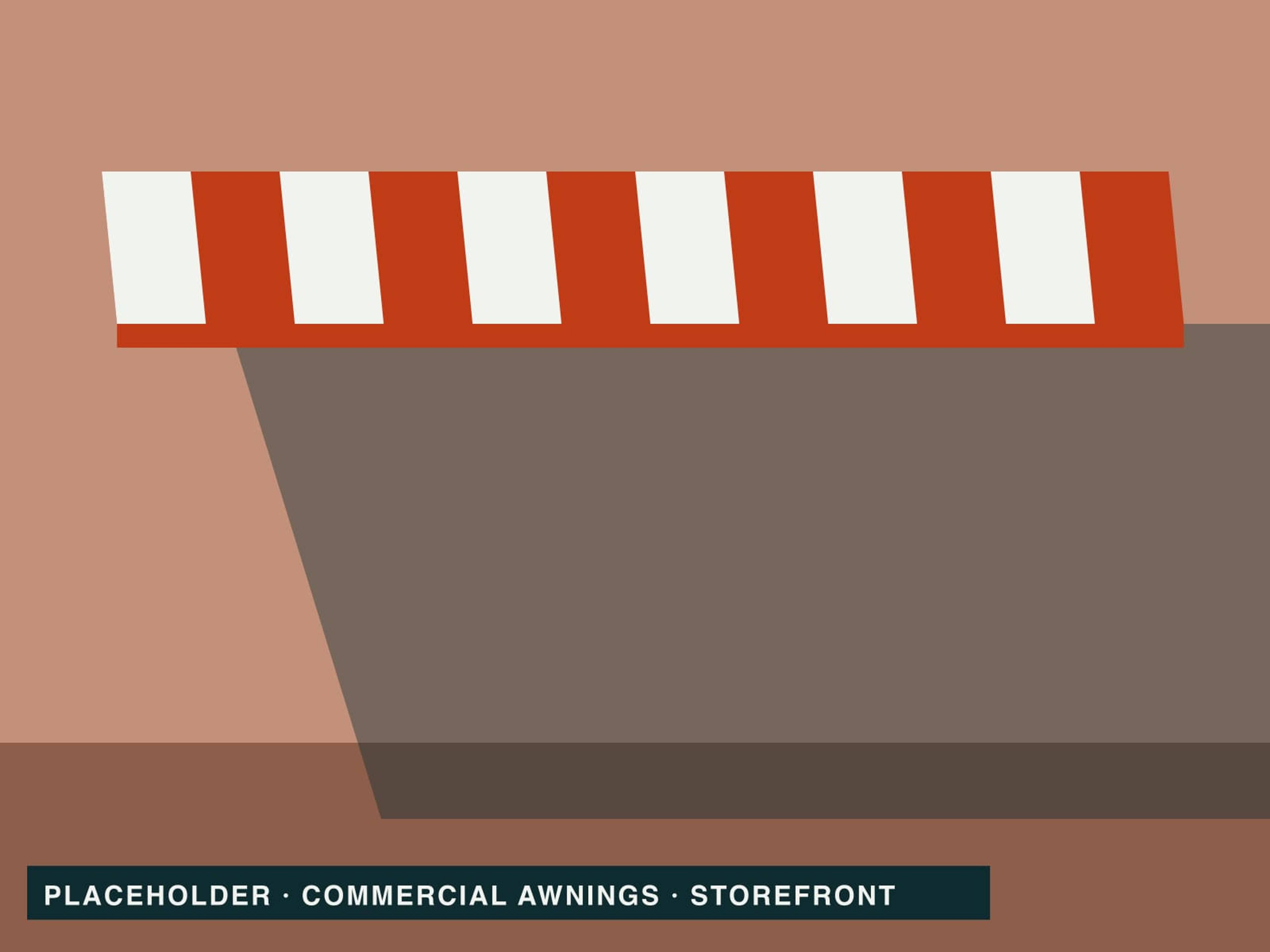 Placeholder: storefront awning with printed valance
