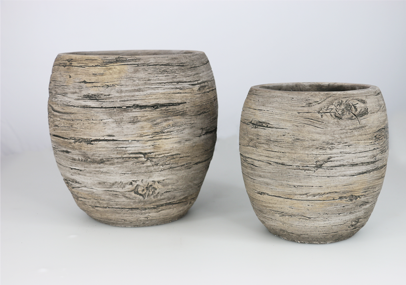 Maceta oval madera
