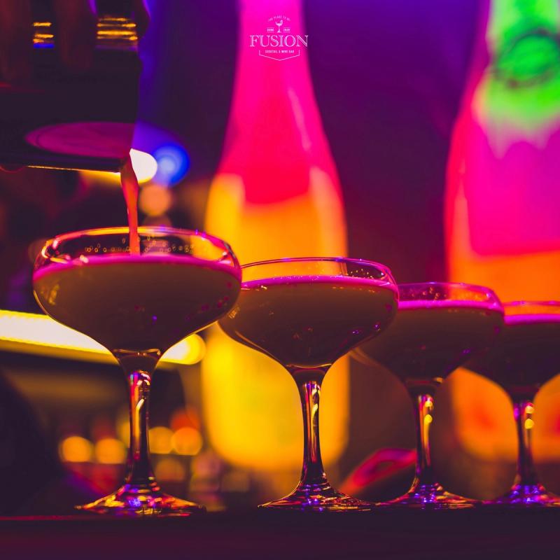 Espresso martinis at Fusion