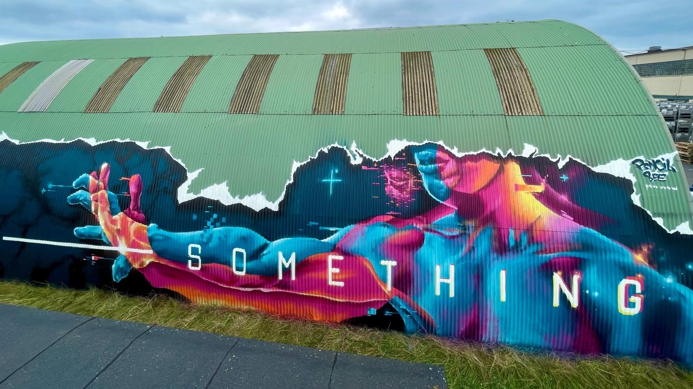 Make something — hand-painted mural by Spraya in Helsingborg, Sweden