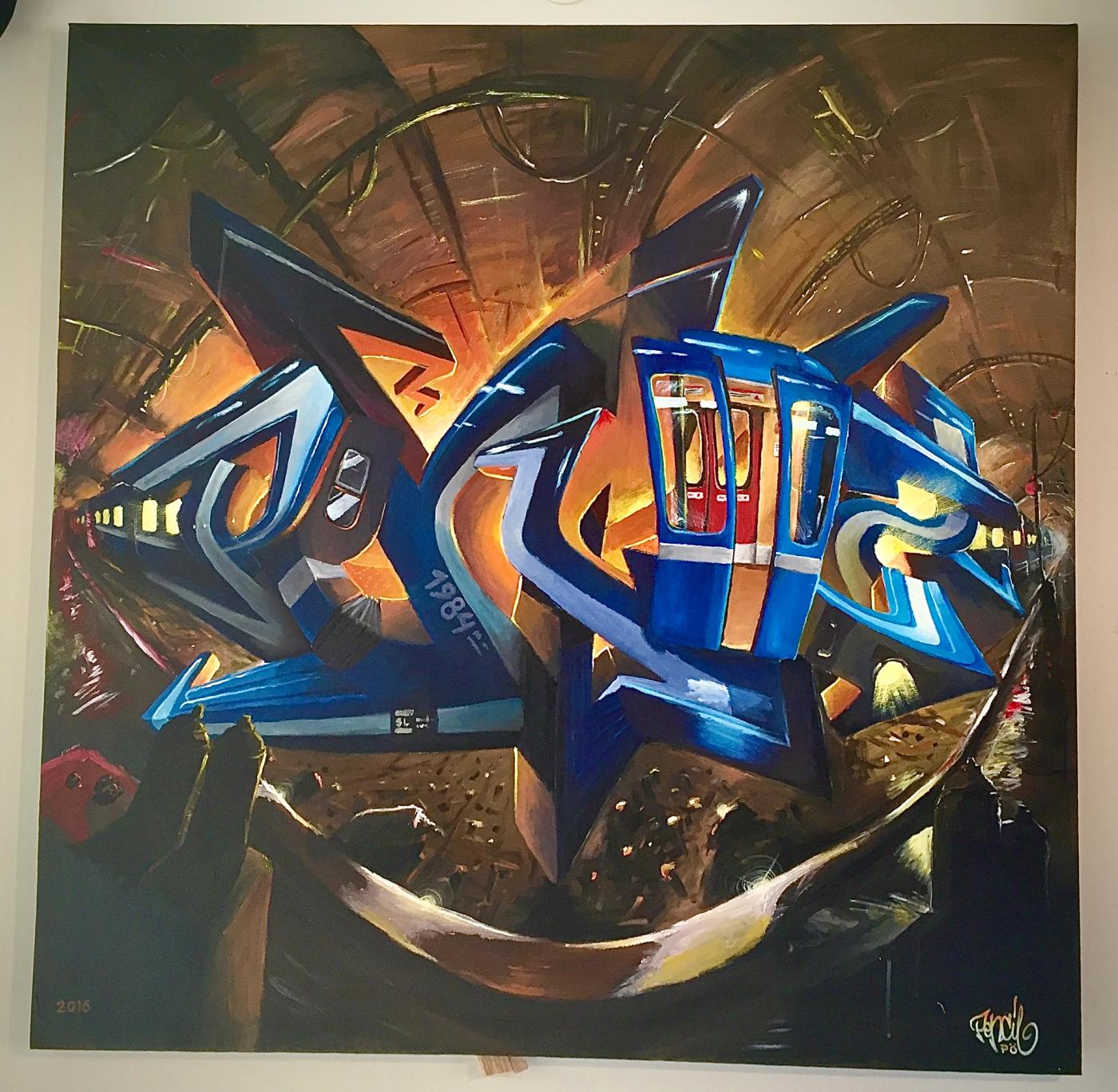 C20 — hand-painted mural by Spraya in Stockholm, Sweden