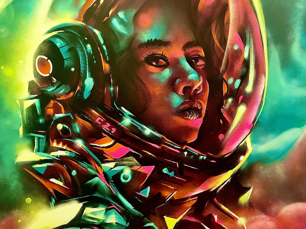 Astronaut — Public art — Nya Ängkärrskolan, Sweden