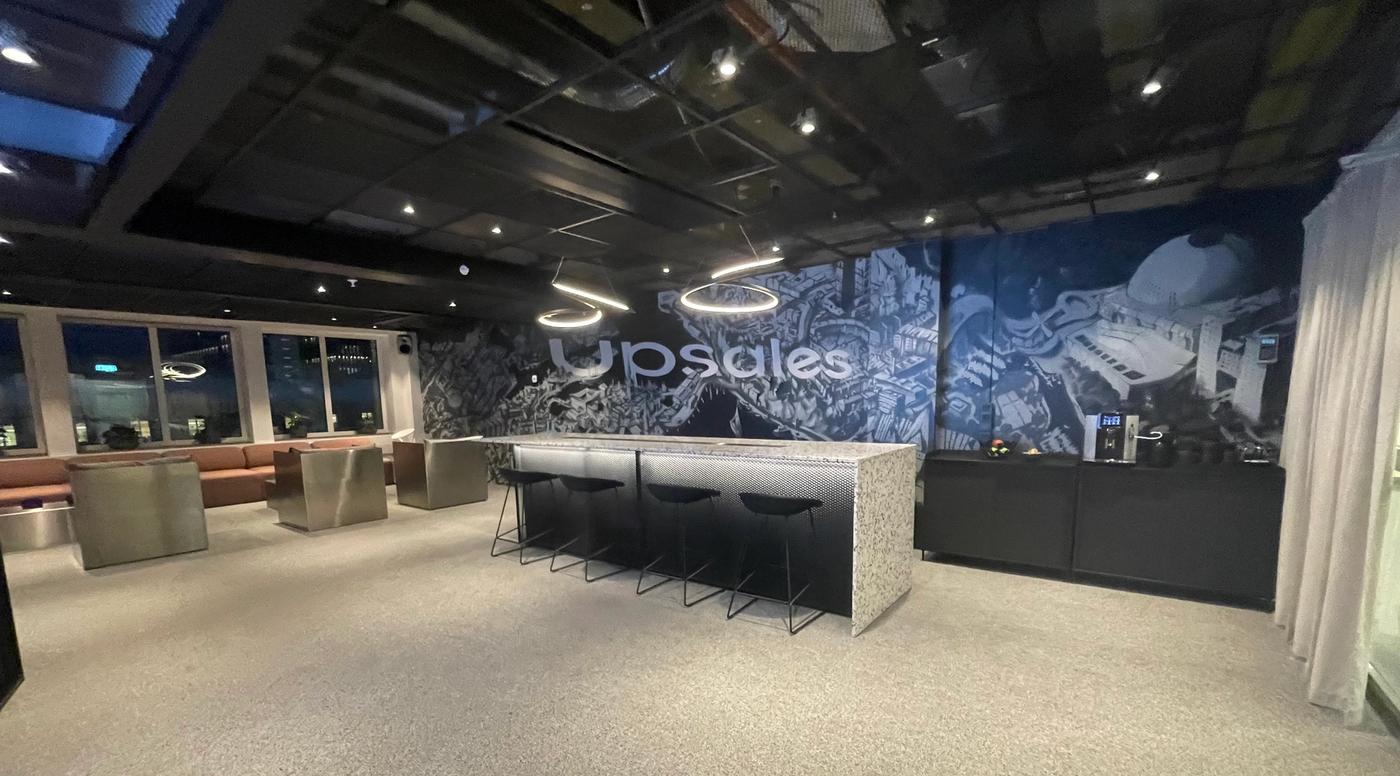 Upsales HQ — hand-painted mural by Spraya in Stockholm, Sweden
