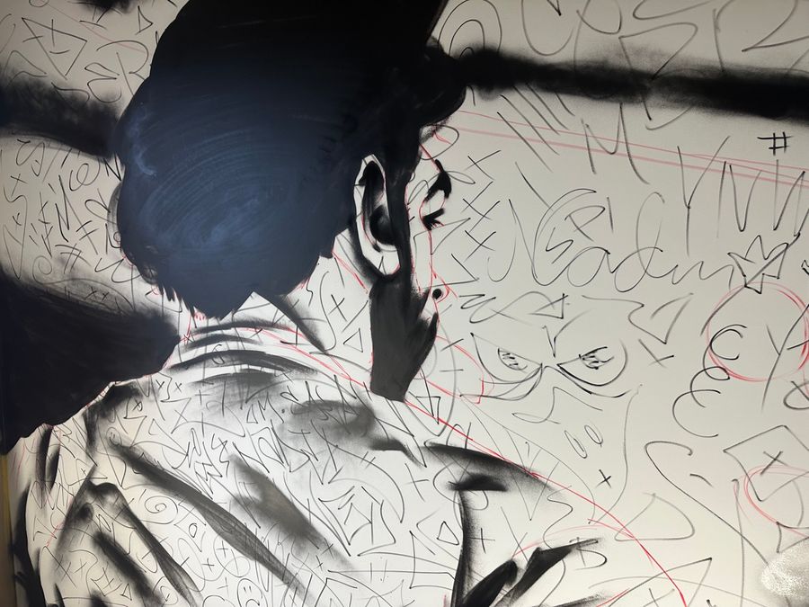 Mohamed Salah — hand-painted mural by Spraya in Södermalm, Sweden