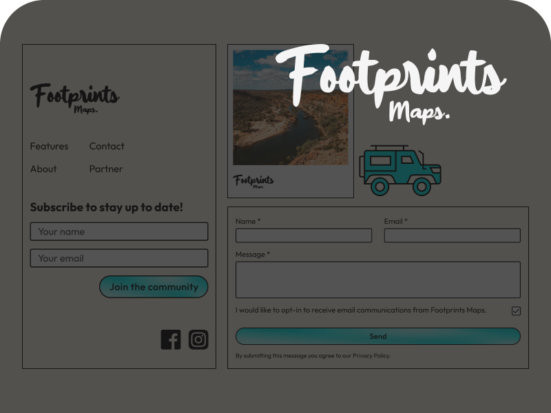 Footprints Maps: Pre-launch Website 