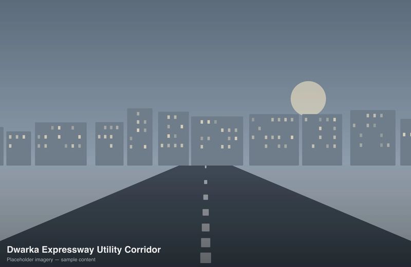 Utility corridor works alongside the expressway