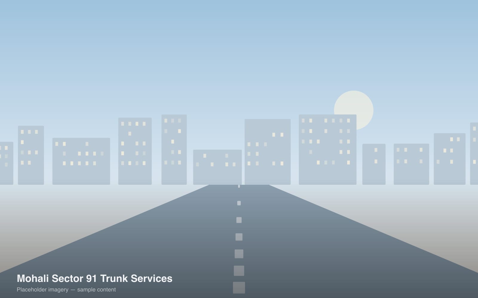 Completed sector roads and street lighting in Mohali