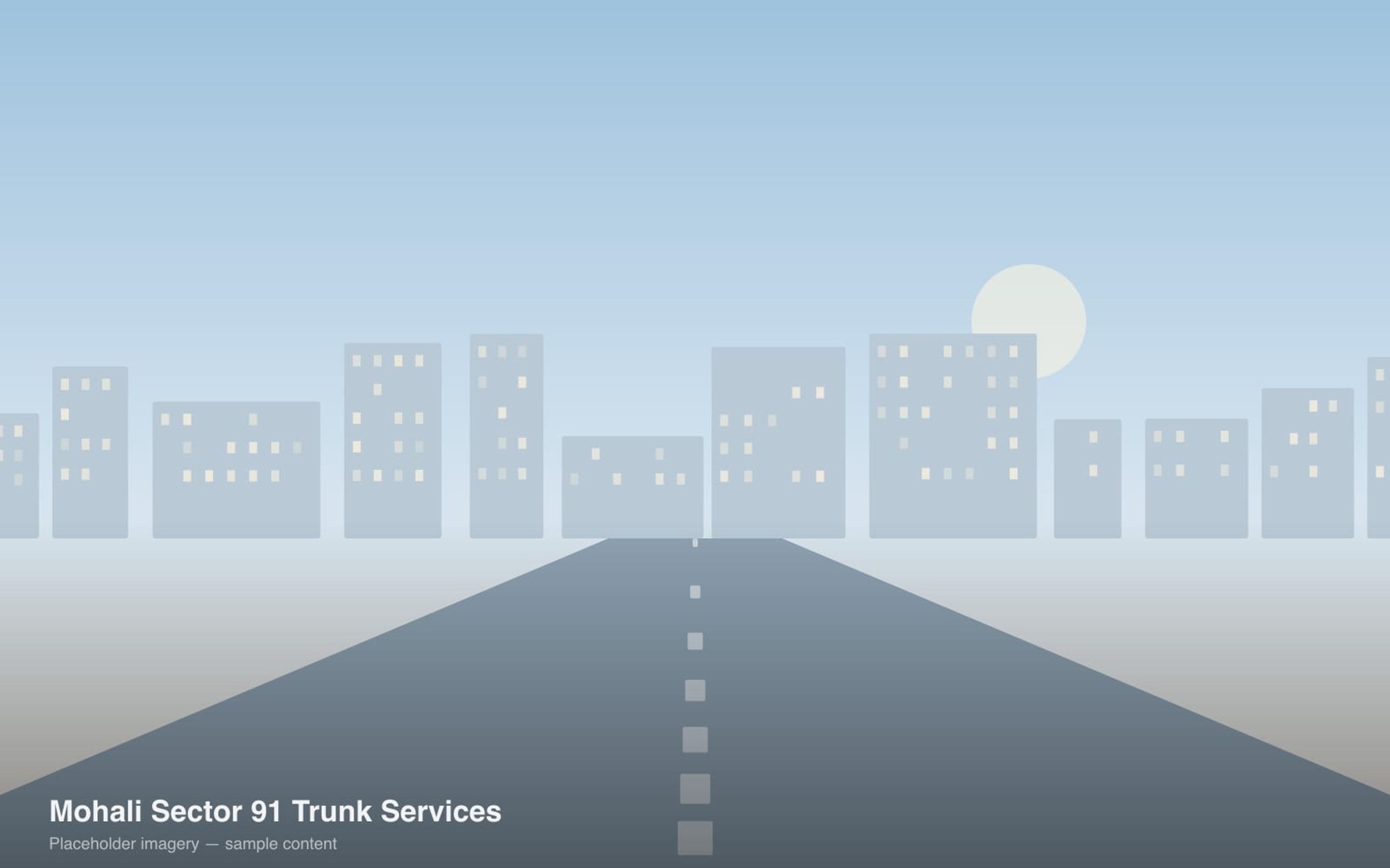 Completed sector roads and street lighting in Mohali
