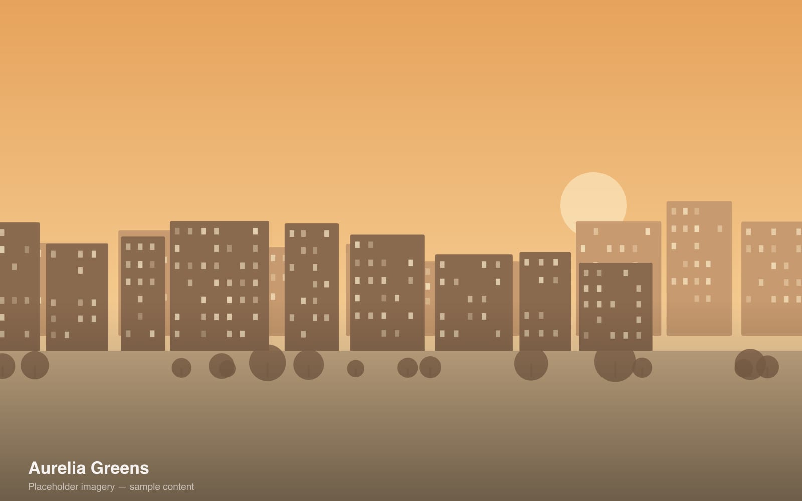 Aurelia Greens township at golden hour