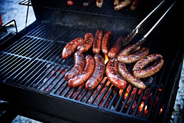 Syracuse Sausage on the grill