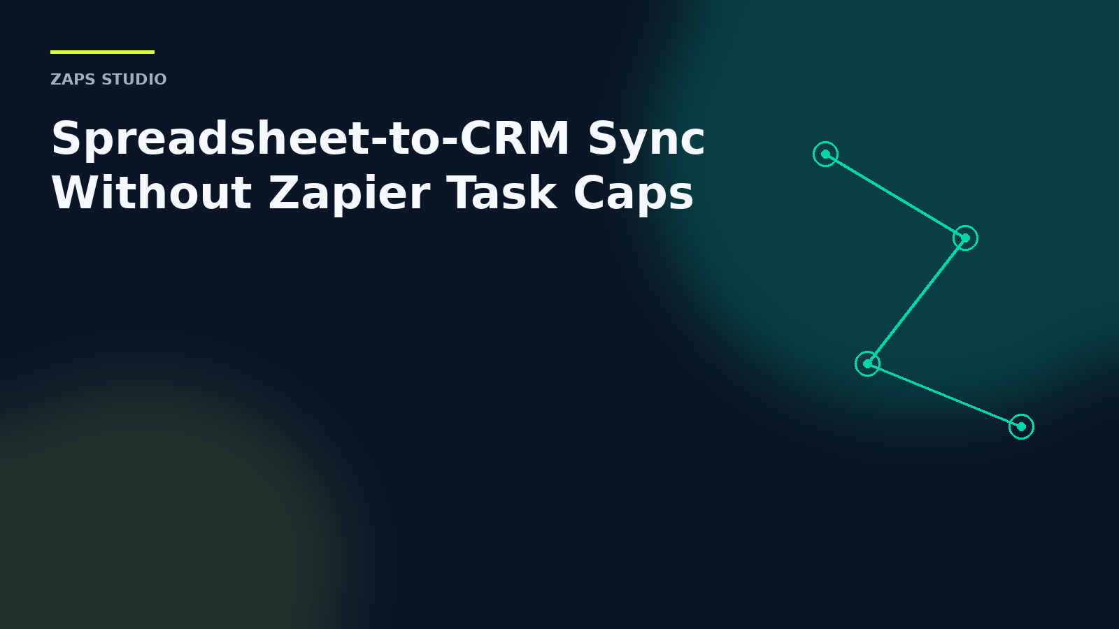 Spreadsheet-to-CRM Sync Without Zapier Task Caps — workflow automation by Zaps Studio