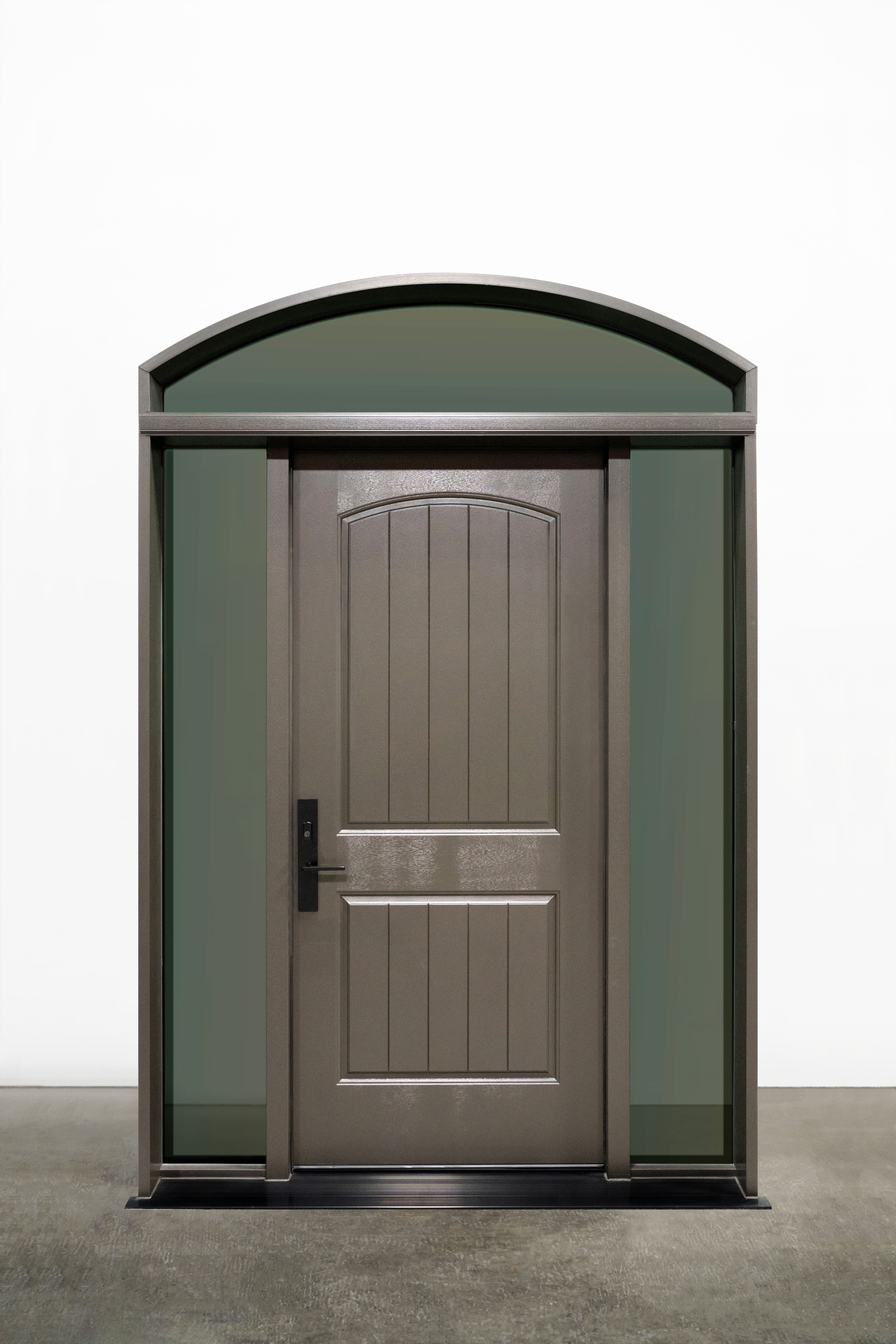 Arched Transom Two Panel Half Curved Top Planks