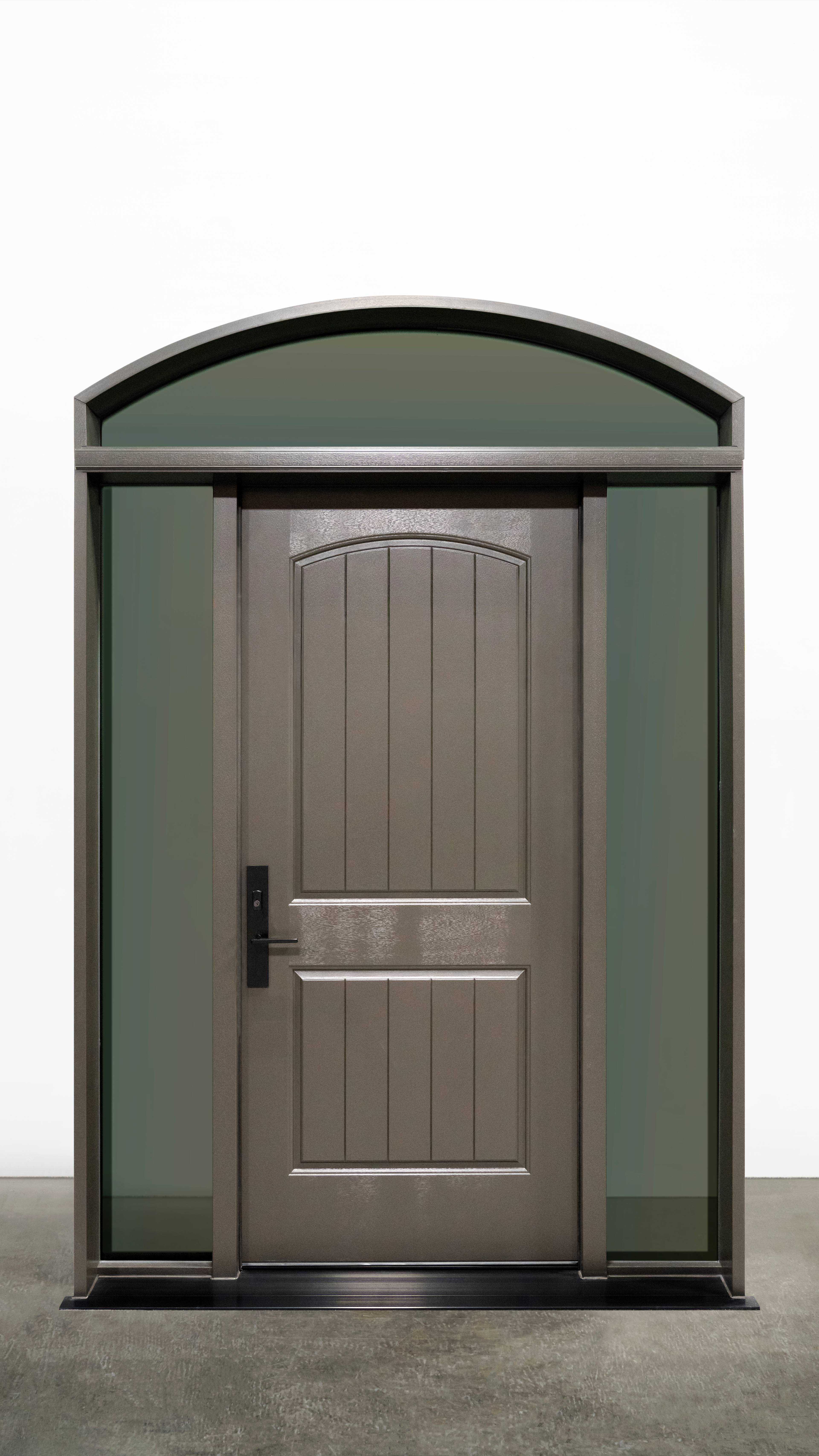 Arched Transom Two Panel Half Curved Top Planks