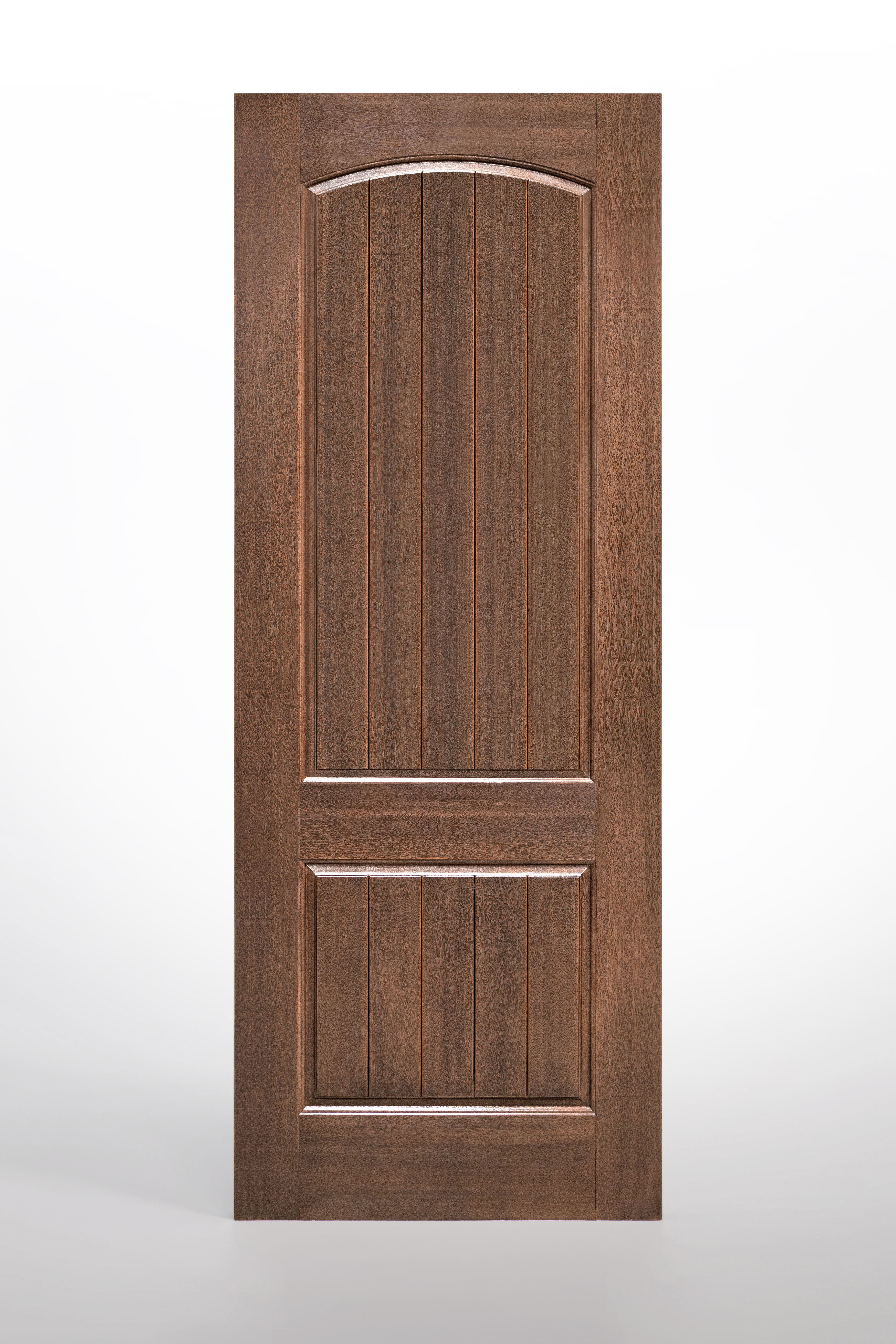 Two Panel Half Curved Top With Planks 8'